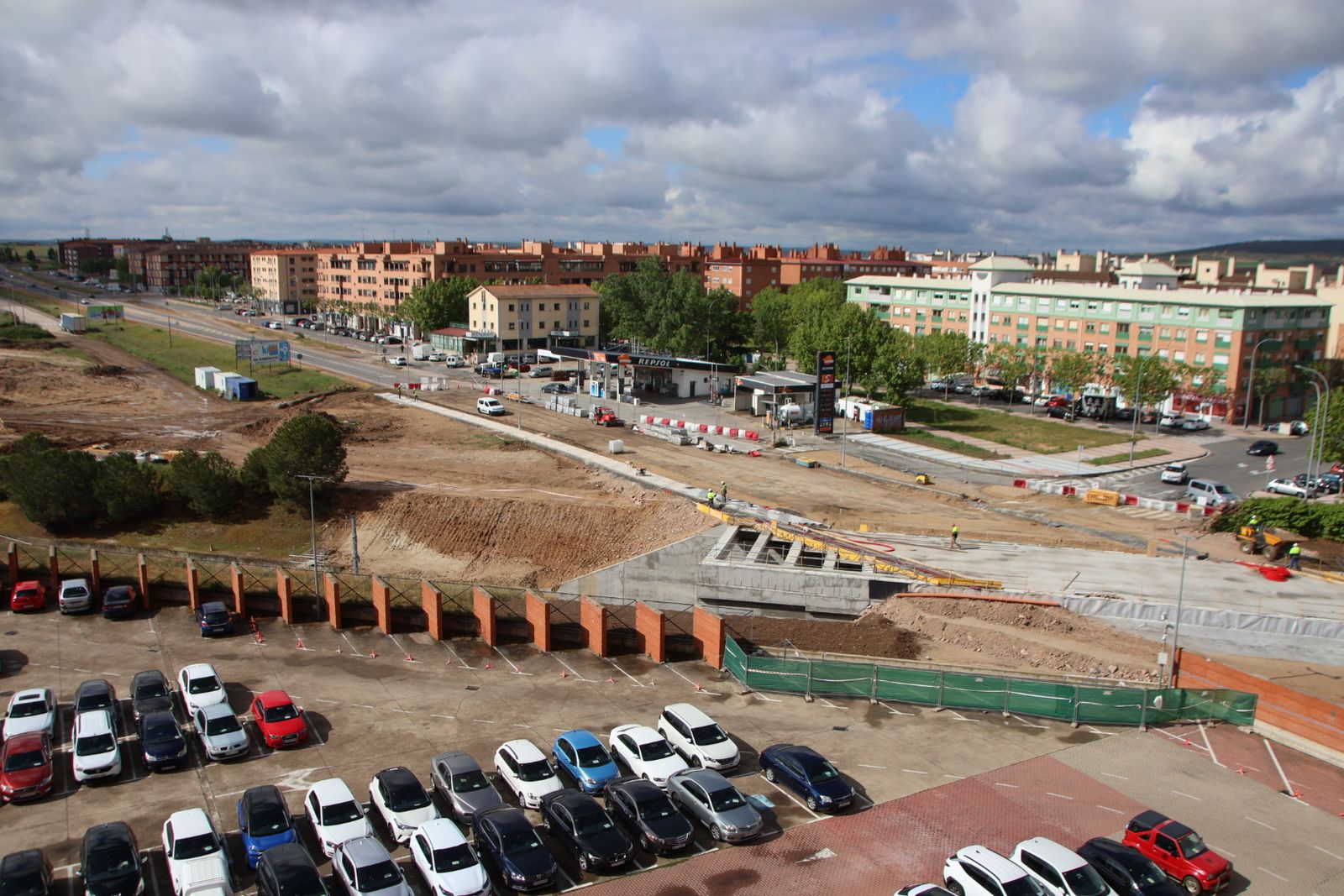 Obras de electrificación del tren en la N630