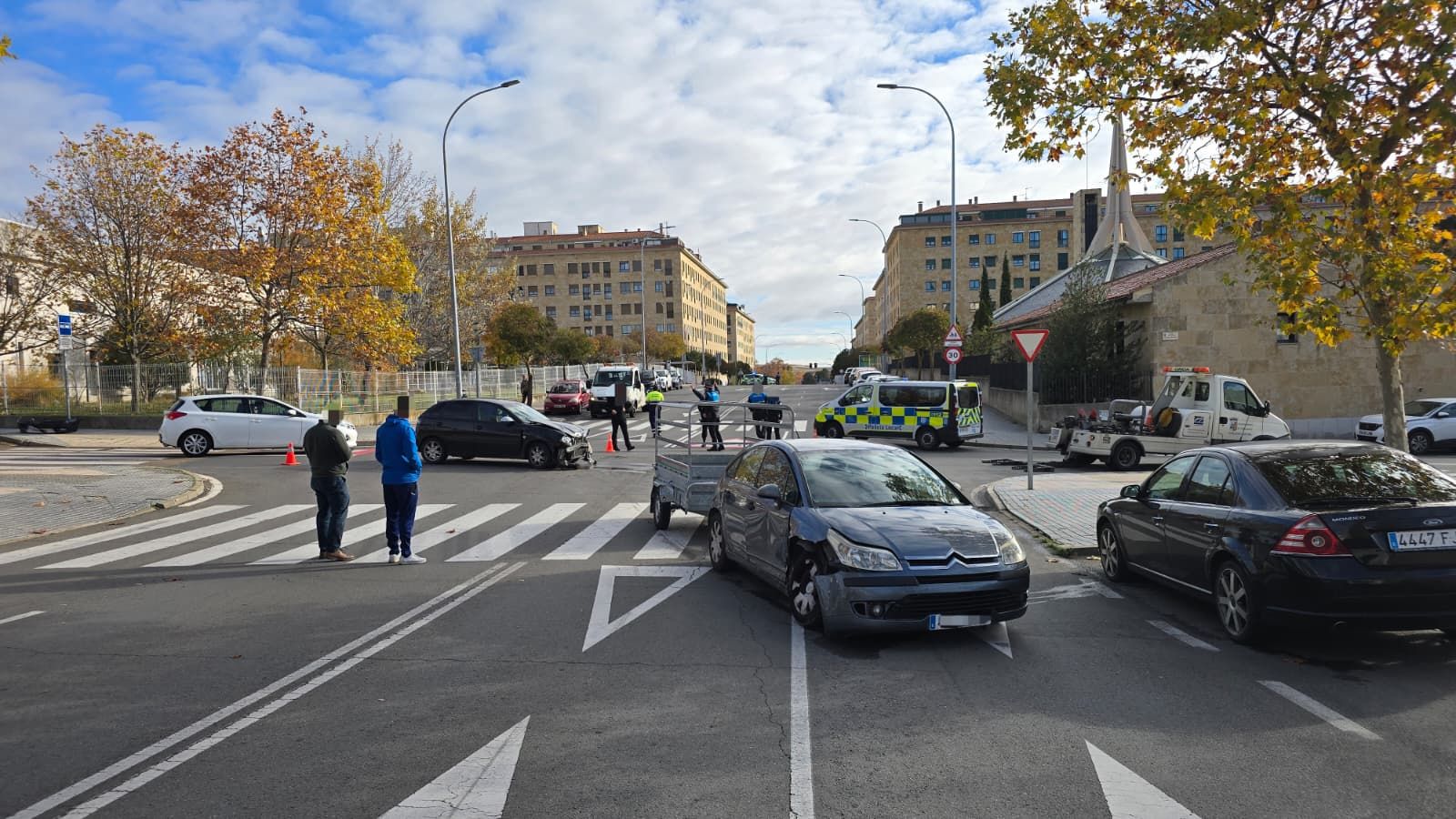 Accidente en la calle Hermanas Fidalgo Morales