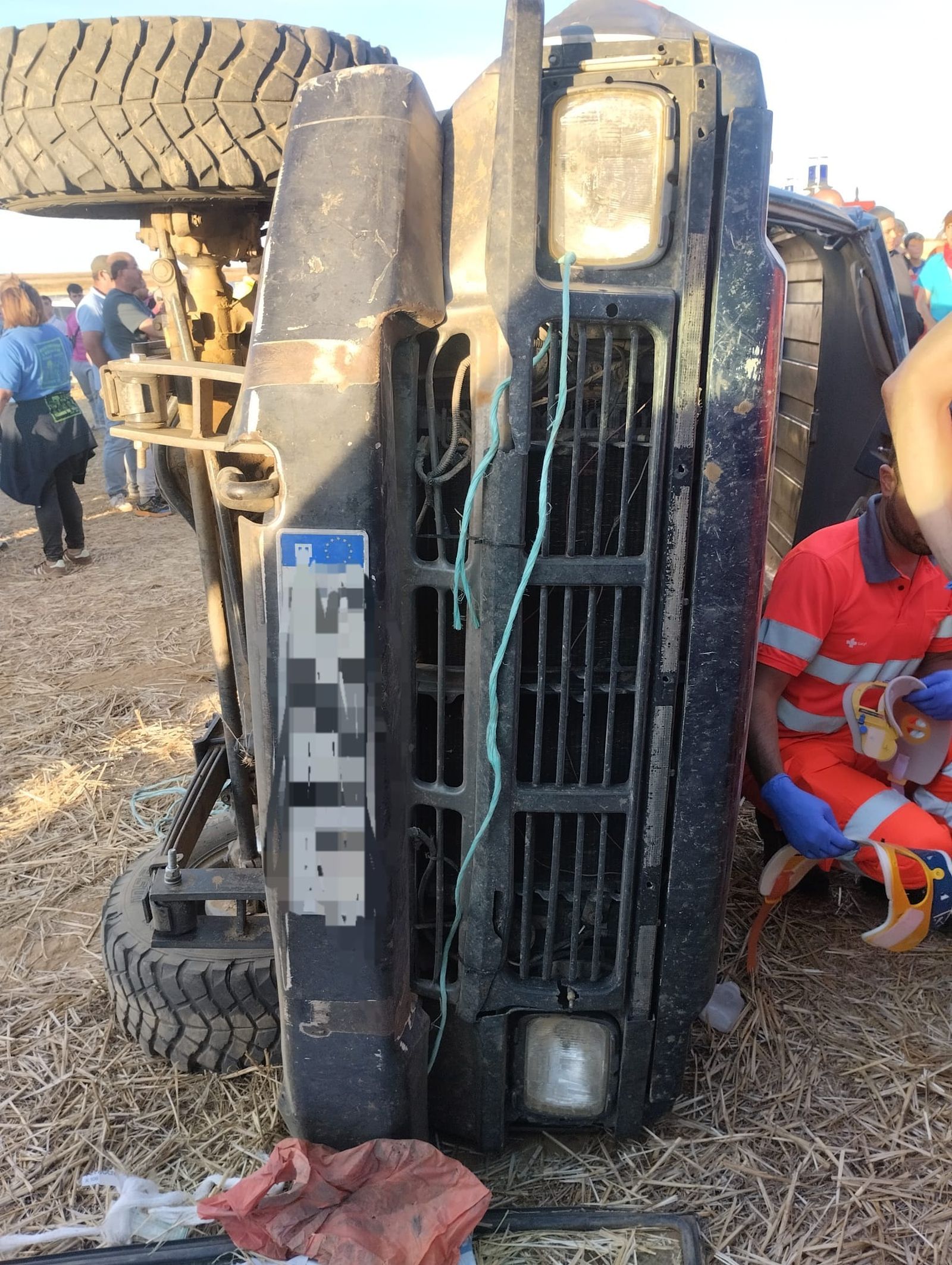 Accidente en el encierro de Fuentes de Ropel 