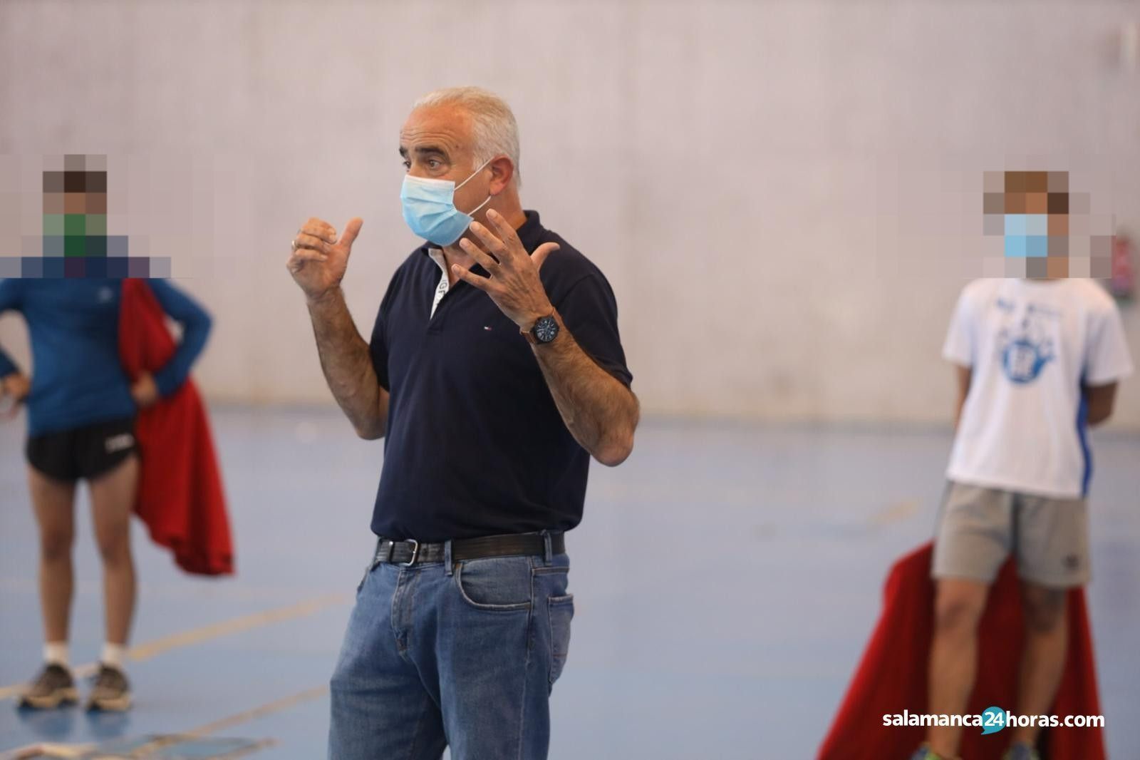 Jesús Mari durante una clase en la escuela de Tauromaquia. Foto de archivo