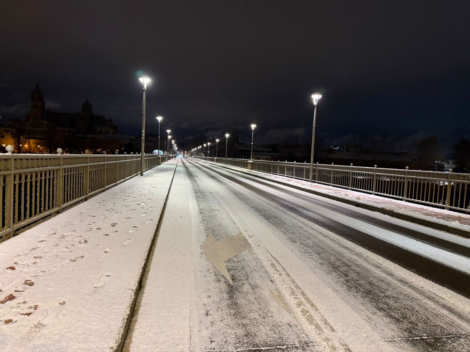Nieve en Salamanca capital