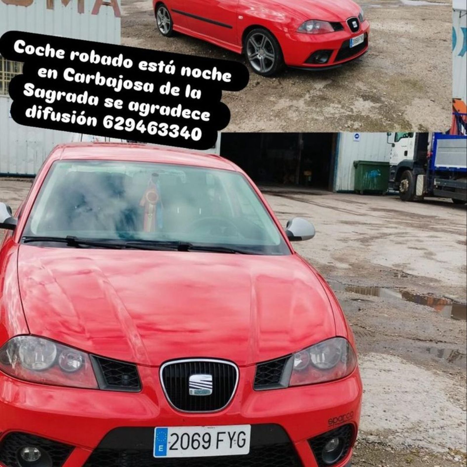 Coche robado en Carbajosa de la Sagrada