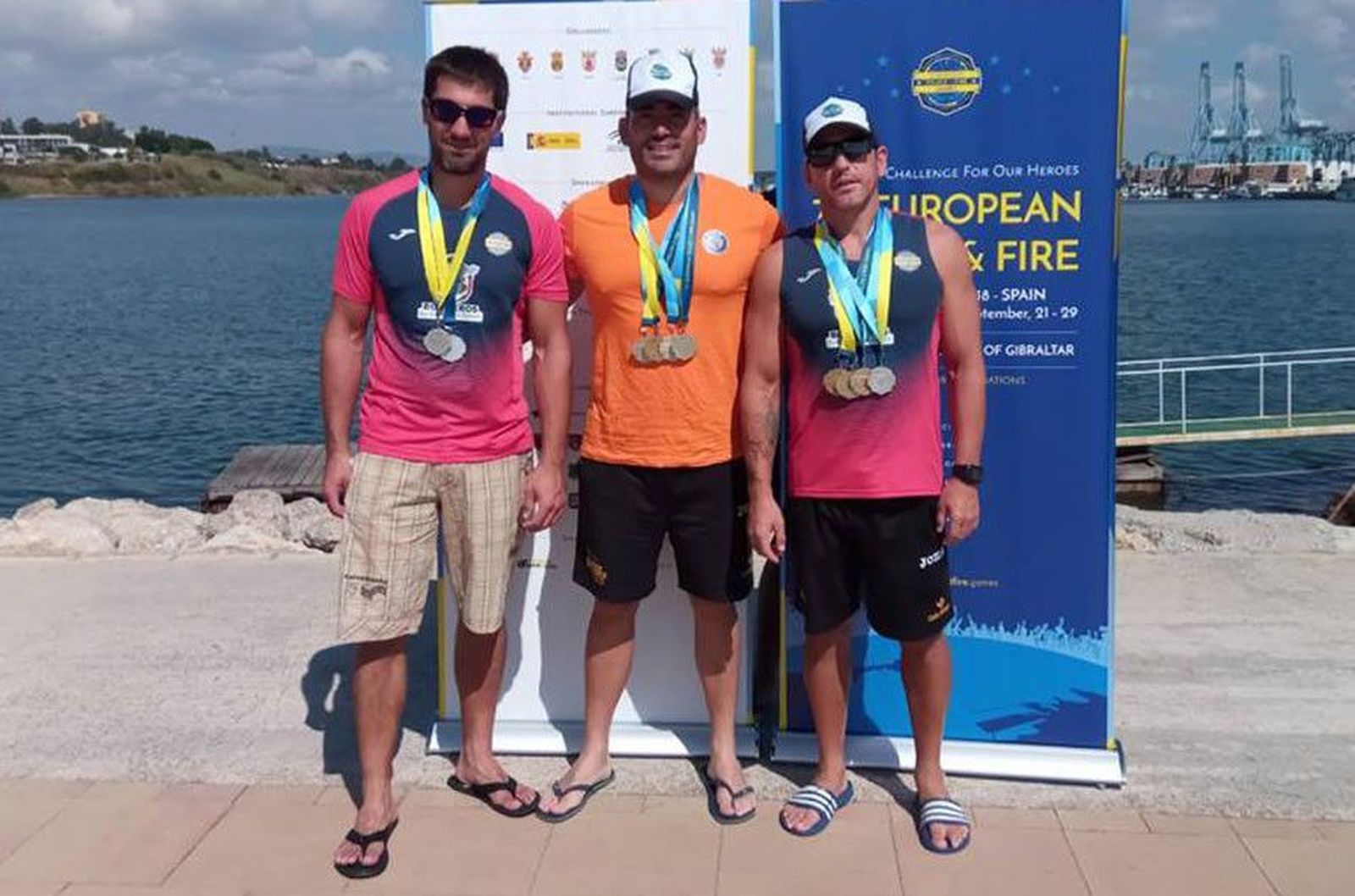 01 Ayto. Zamora. 30 09 18. Otras 5 medallas zamoranos 2ª jornada VII Juegos Europeos Policías y Bomberos