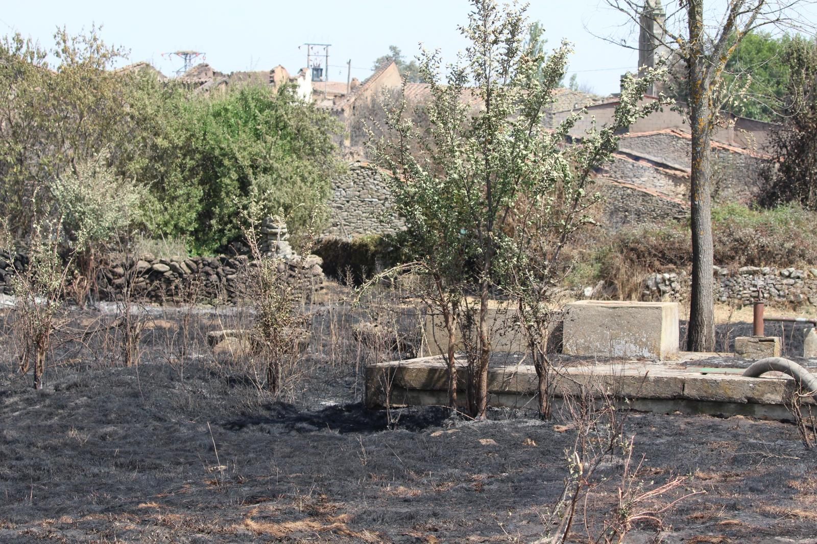 Así han quedado las zonas quemadas durante el incendio de Cipérez