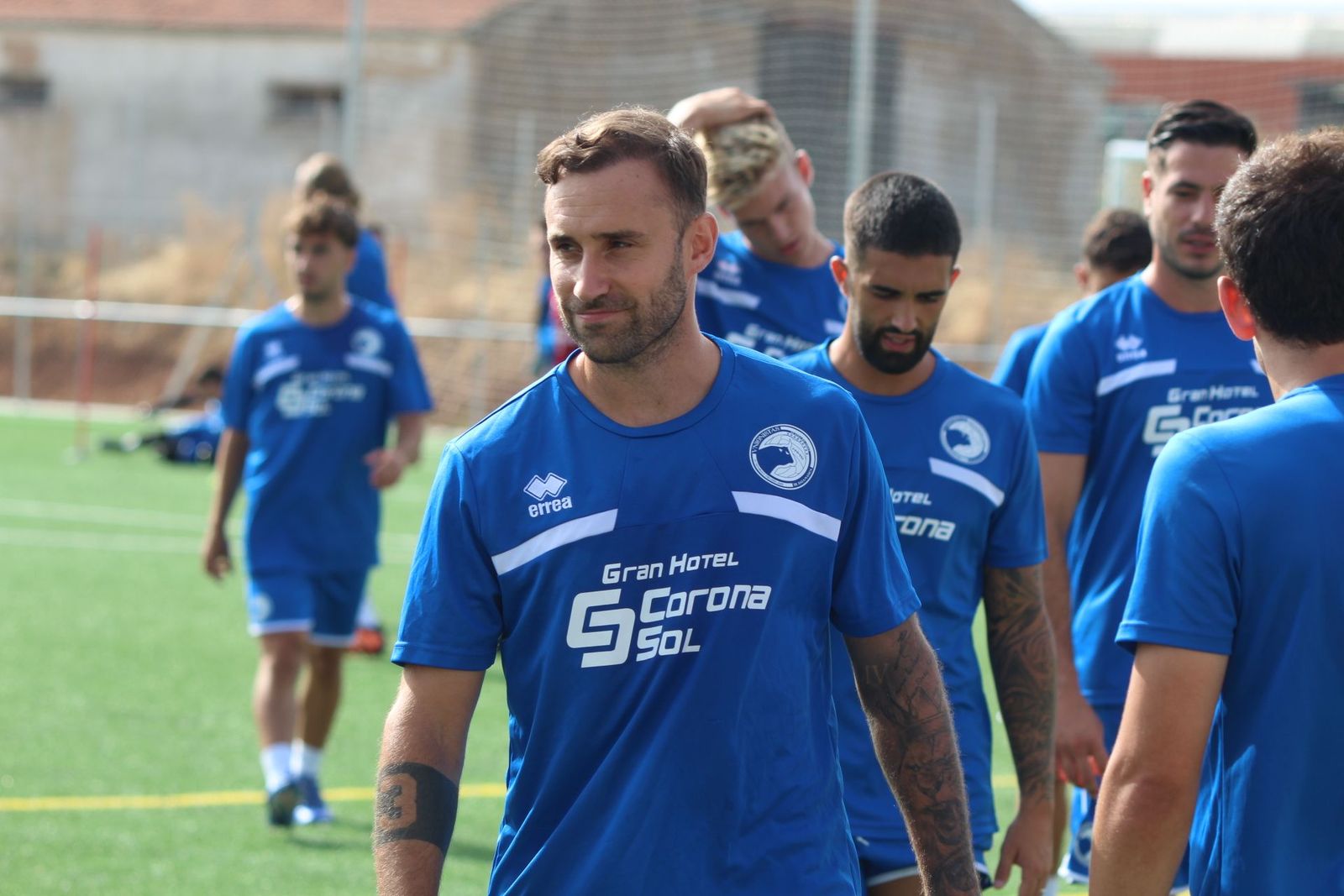 Primer entrenamiento de Gorka Santamaría. Primer entrenamiento de Gorka Santamaría.