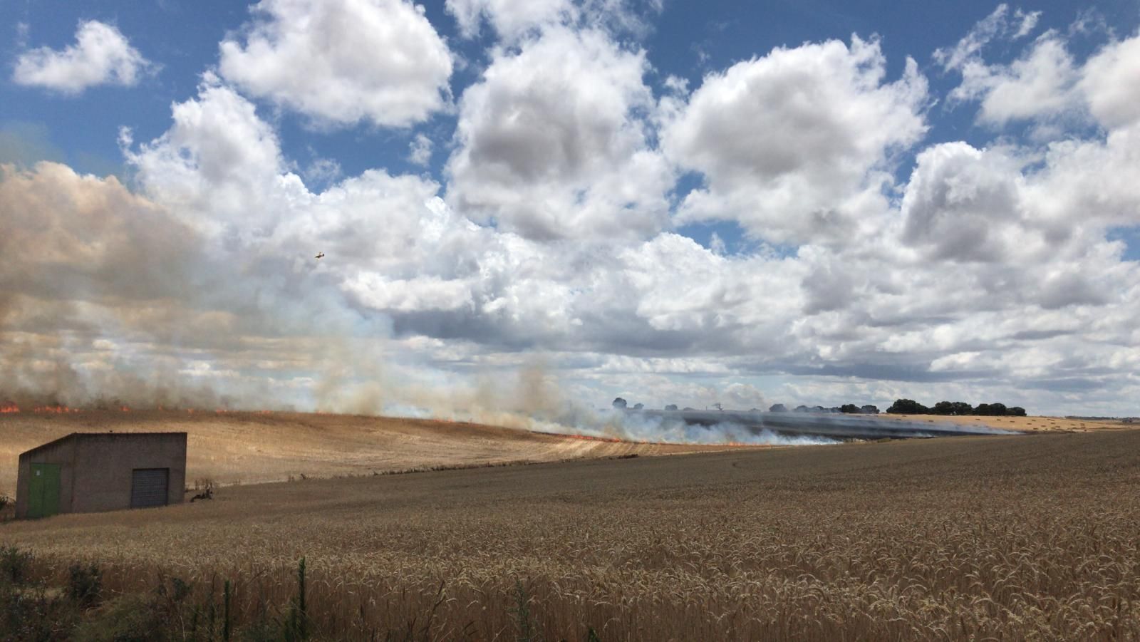 Pelabravo, escenario de un nuevo incendio forestal en Salamanca