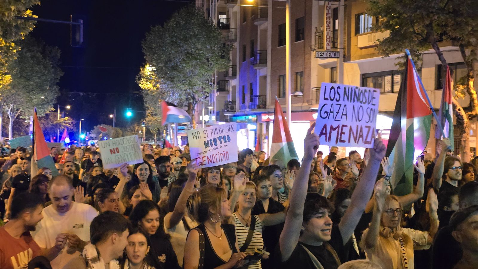 Una nueva concentración por Palestina toma las calles de Salamanca a última hora de la tarde de este 15 de octubre
