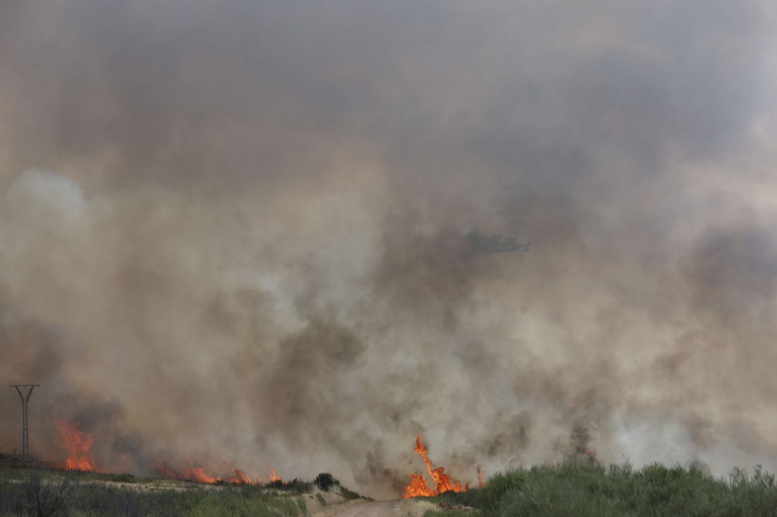 Incendio de Puercas. La situación entre Abejera y Riofrío
