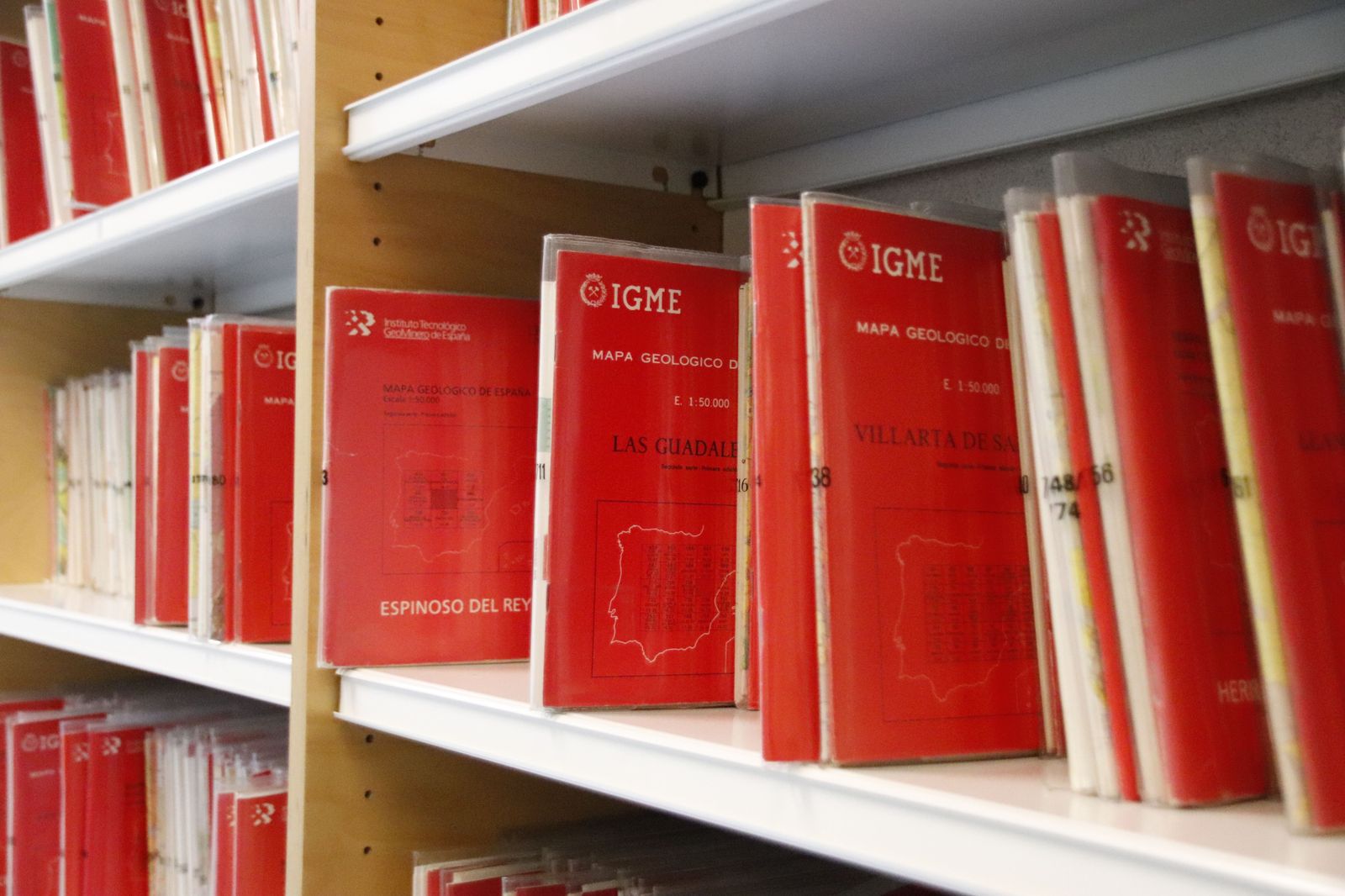 Libros de geología. Foto de archivo