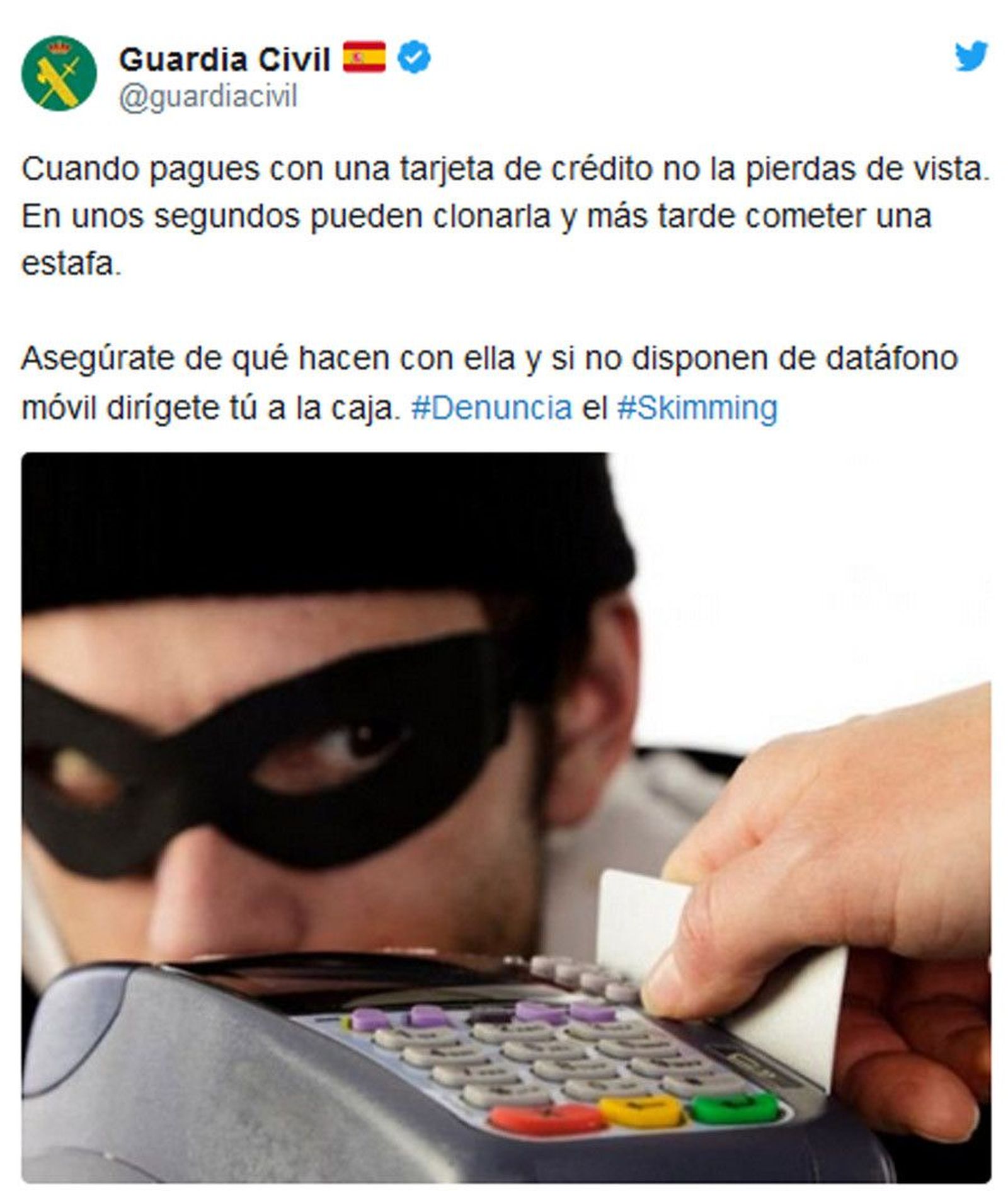 Tuit guardia tarjeta