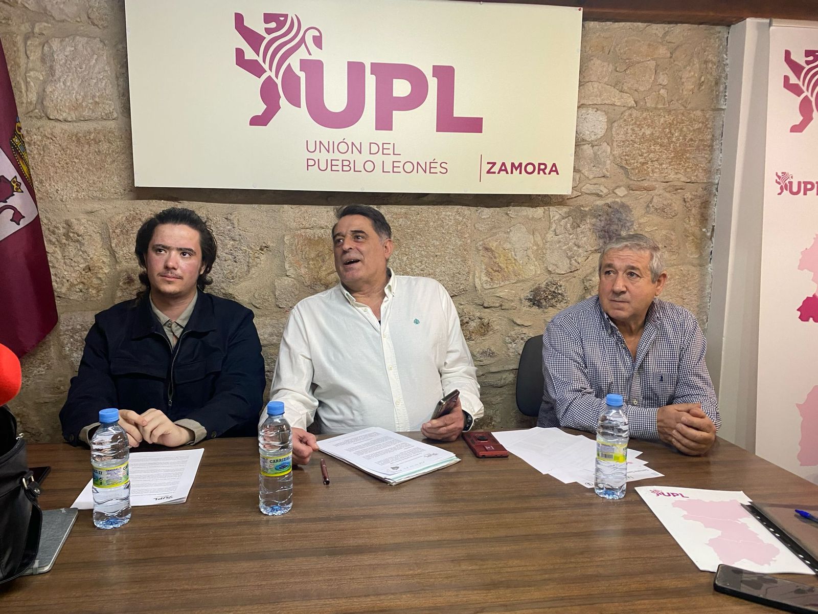Los representantes de UPL Zamora durante la rueda de prensa