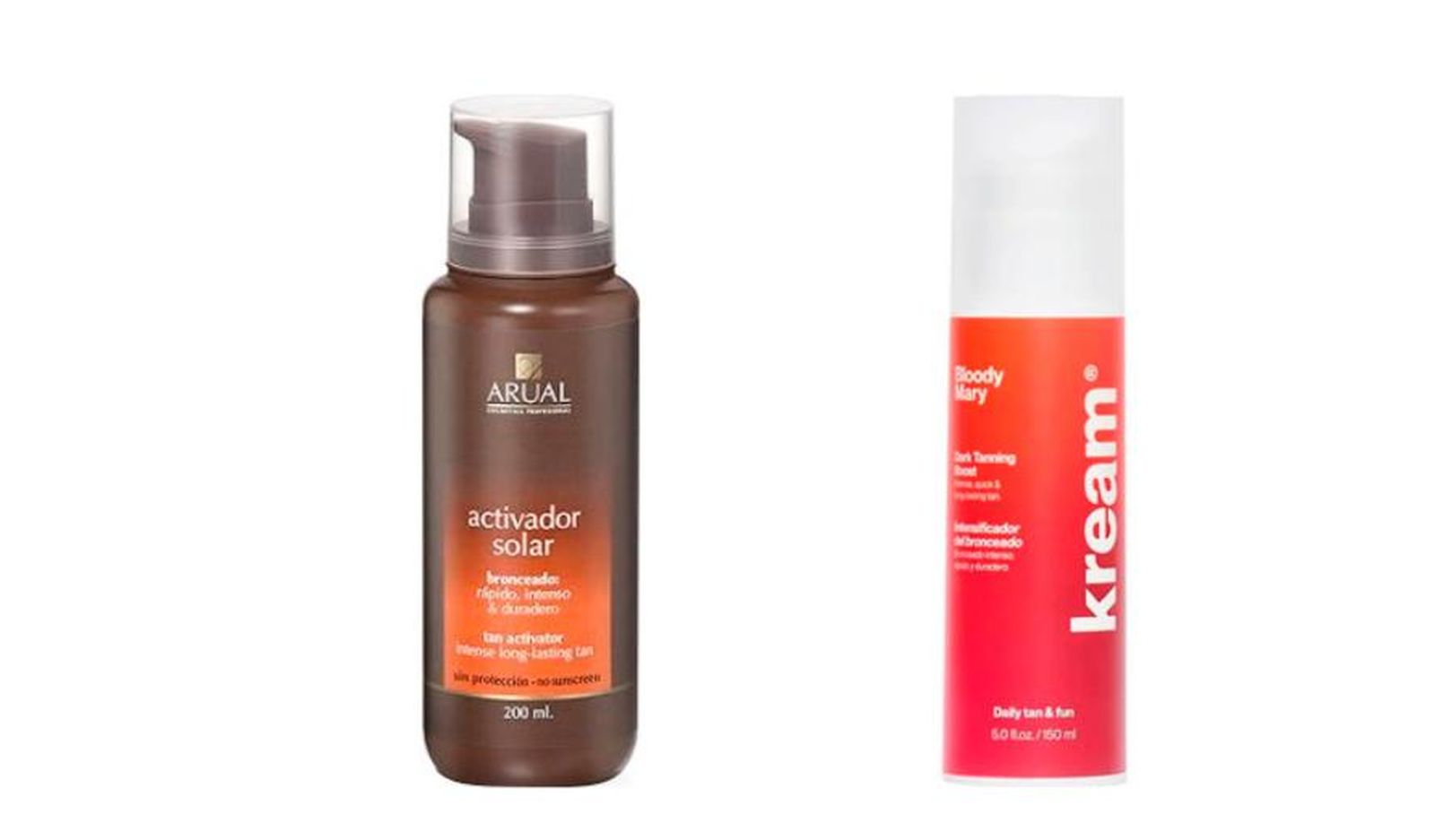 Cosméticos Arual Activador Solar y Kream Bloody Mary Intensificador del Bronceado Cosméticos Arual Activador Solar y Kream Bloody Mary Intensificador del Bronceado