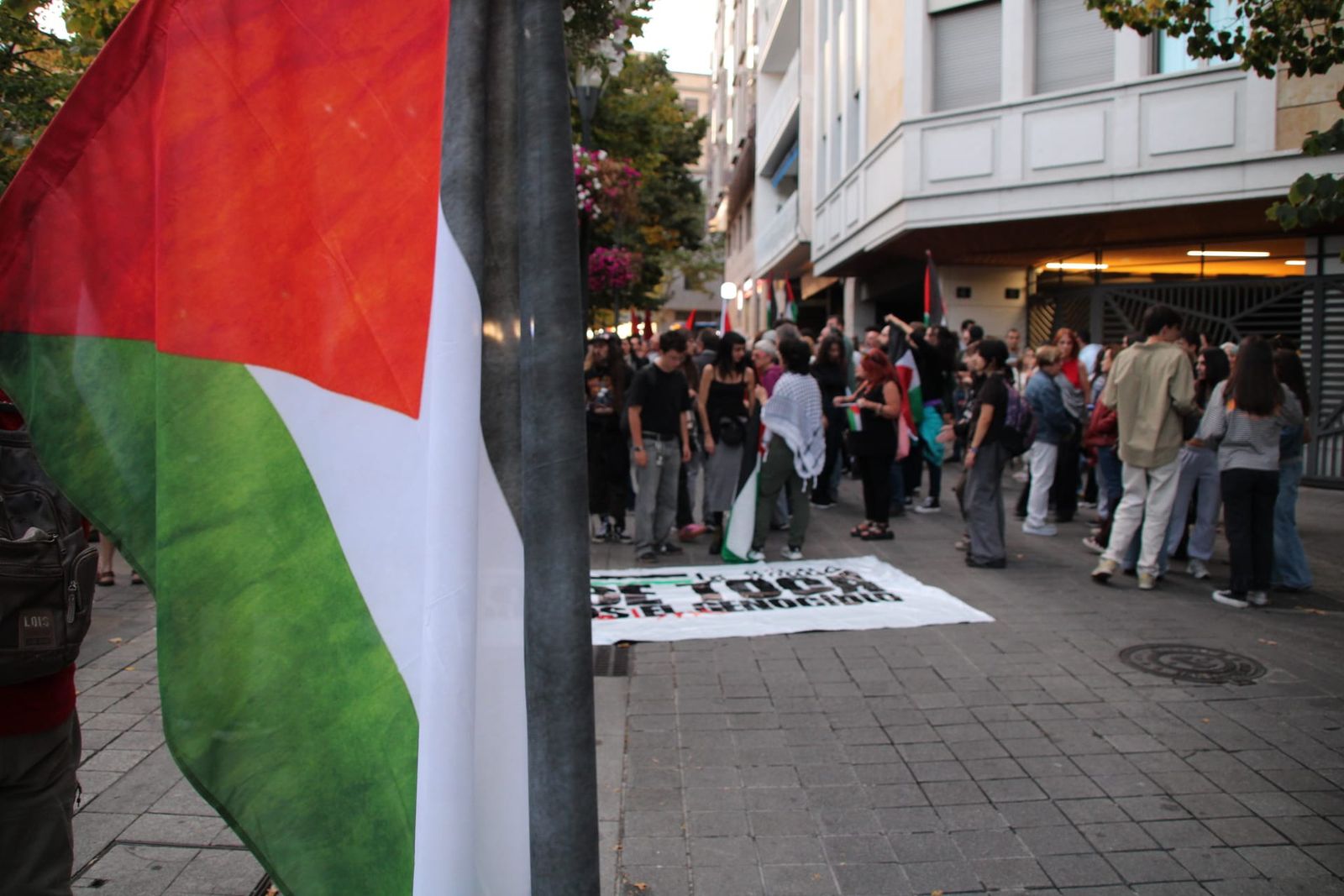 Medio millar de personas se manifiestan en Salamanca en apoyo a Palestina y la flotilla