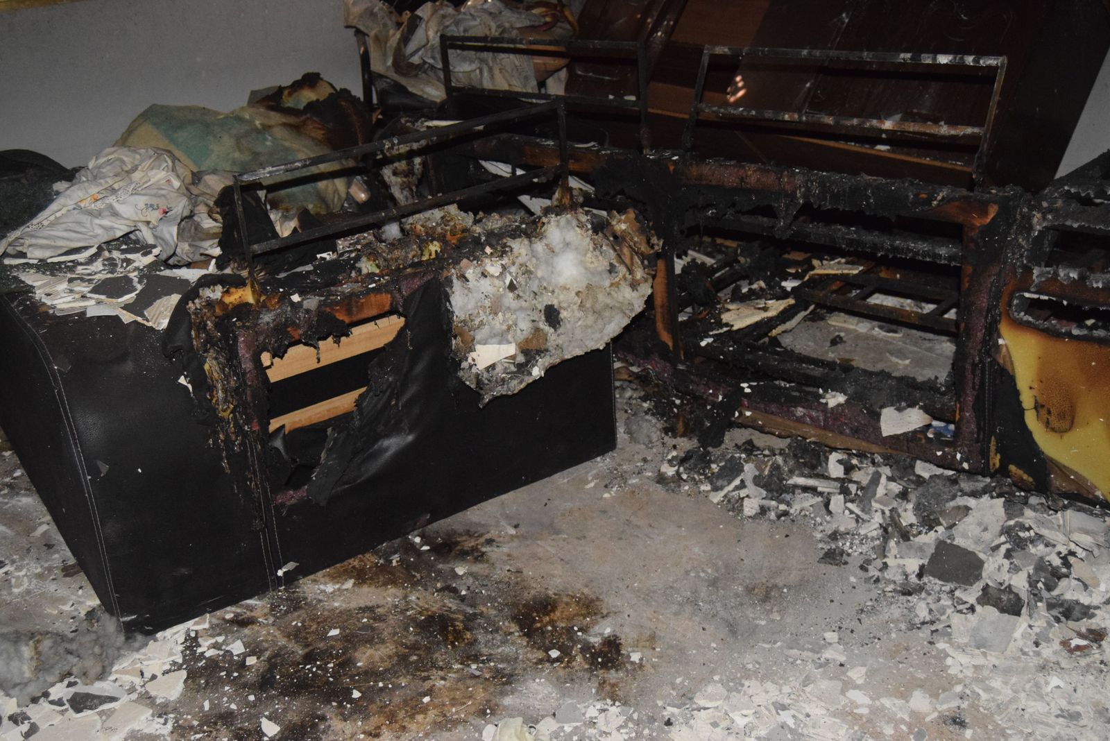 Una pate de la casa que fue pasto de las llamas