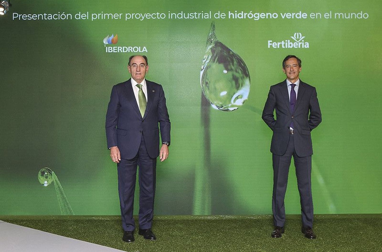 2020 10 28. Ignacio Galán, presidente de Iberdrola, y Javier Goñi, presidente de Fertiberia