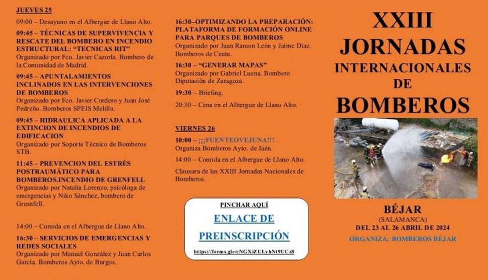 Jornadas de Bomberos en Béjar 