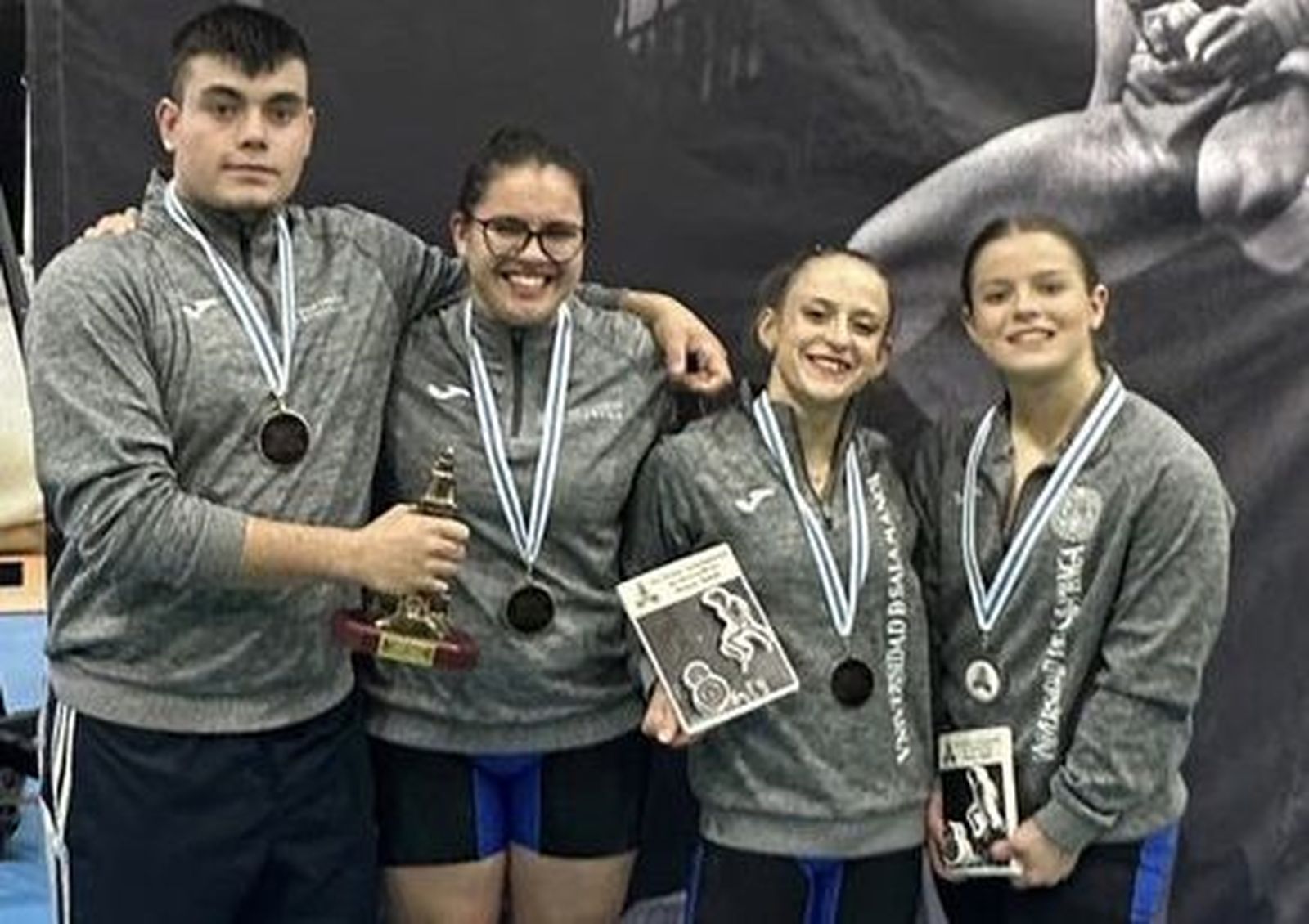 José García Rodrigues, Ayla Camila Castro y las hermanas Laura y Marta García Rincón