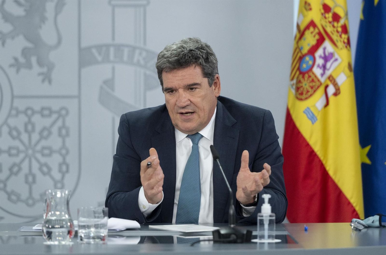 El ministro de Inclusión, Seguridad Social y Migraciones, José Luis Escrivá, comparece en una rueda de prensa posterior al Consejo de Ministros celebrado en Moncloa, a 28 de septiembre de 2021, en Madrid, (España). - EUROPA PRESS/A.Ortega.POOL - Europa Pr El ministro de Inclusión, Seguridad Social y Migraciones, José Luis Escrivá, comparece en una rueda de prensa posterior al Consejo de Ministros celebrado en Moncloa, a 28 de septiembre de 2021, en Madrid, (España). - EUROPA PRESS/A.Ortega.POOL - Europa Pr