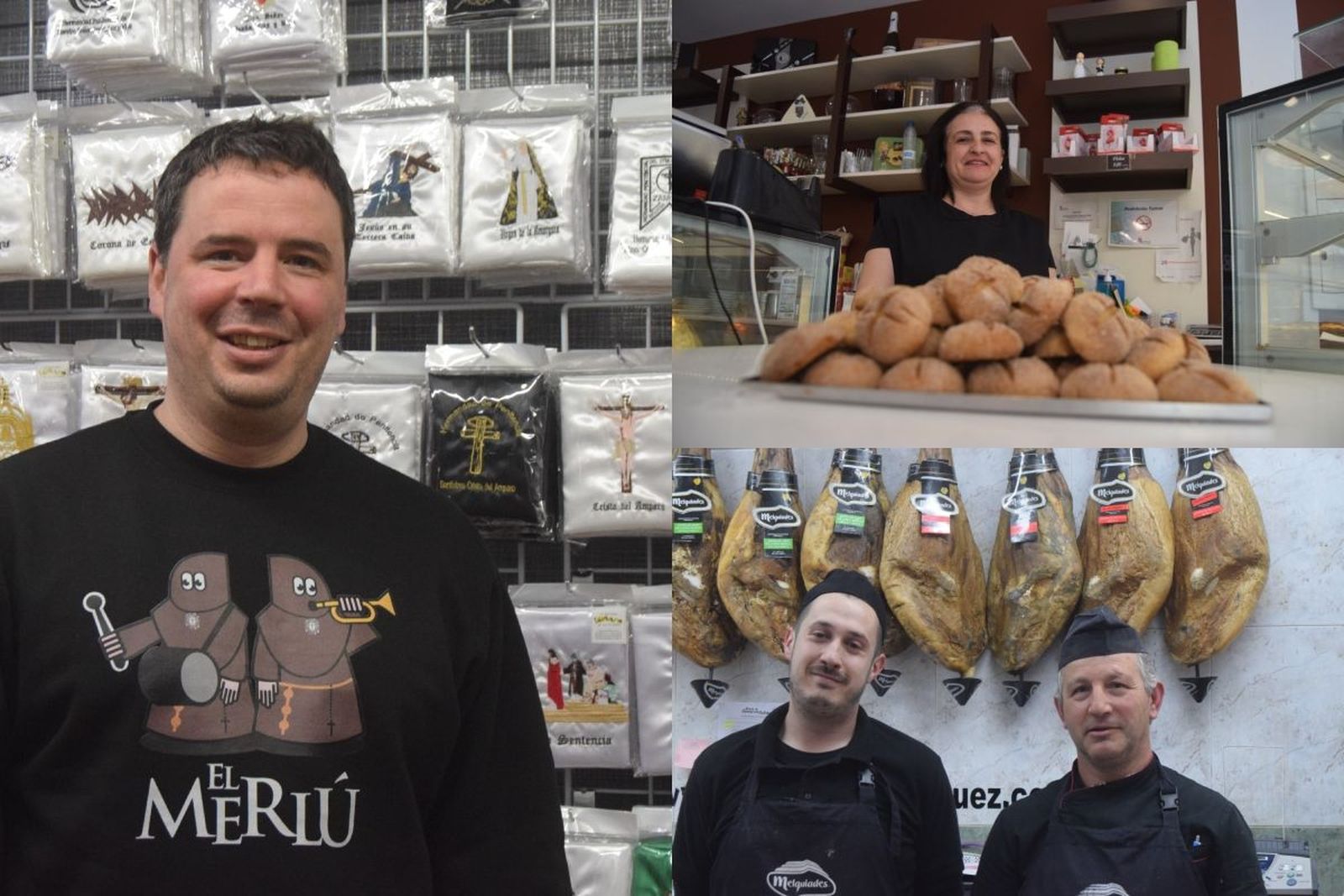 Santiago Textil, Pastelería Barquero y Carnicería Melquiades