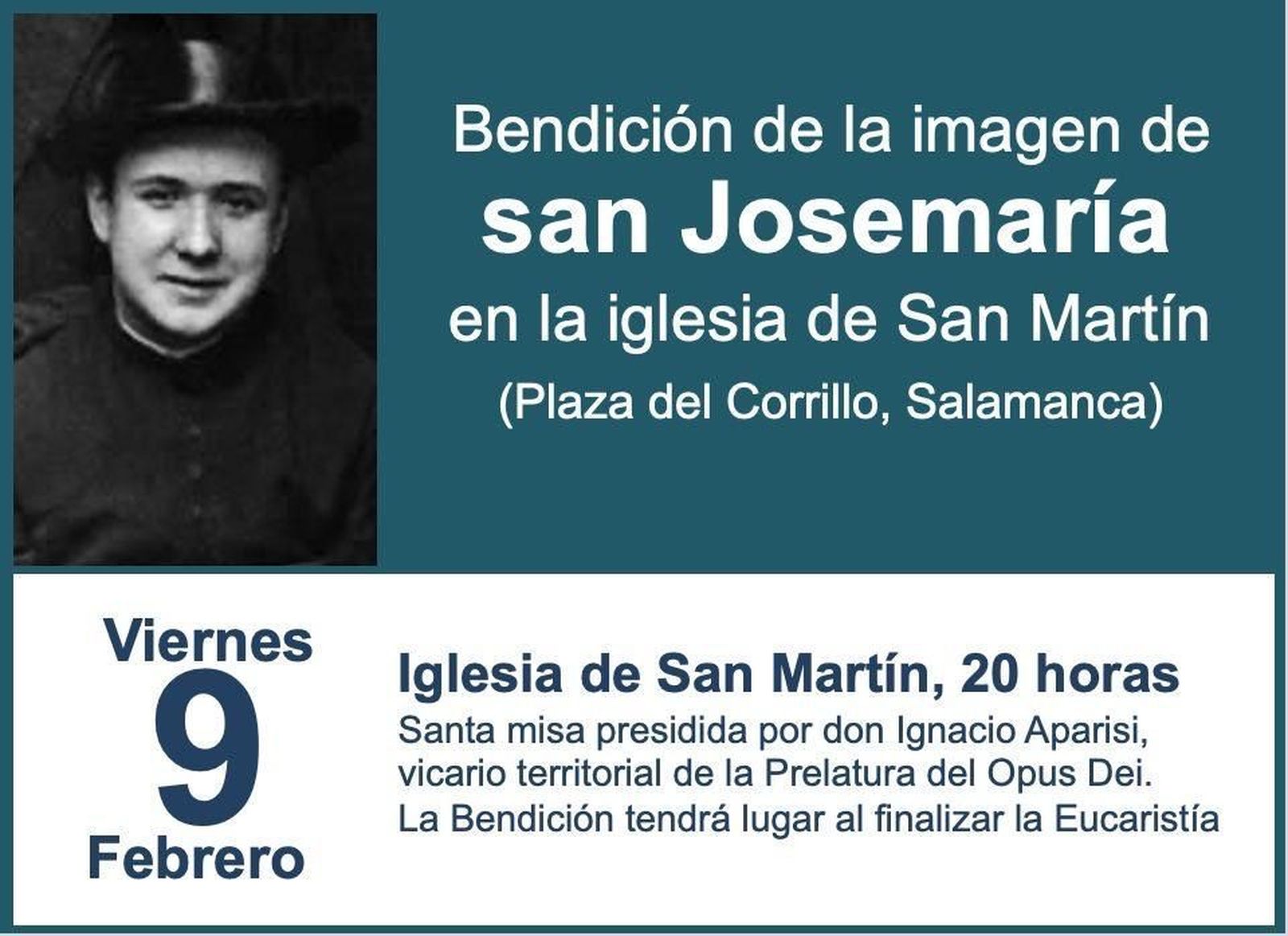 Bendición de la imagen de san José María Escrivá de Balaguer