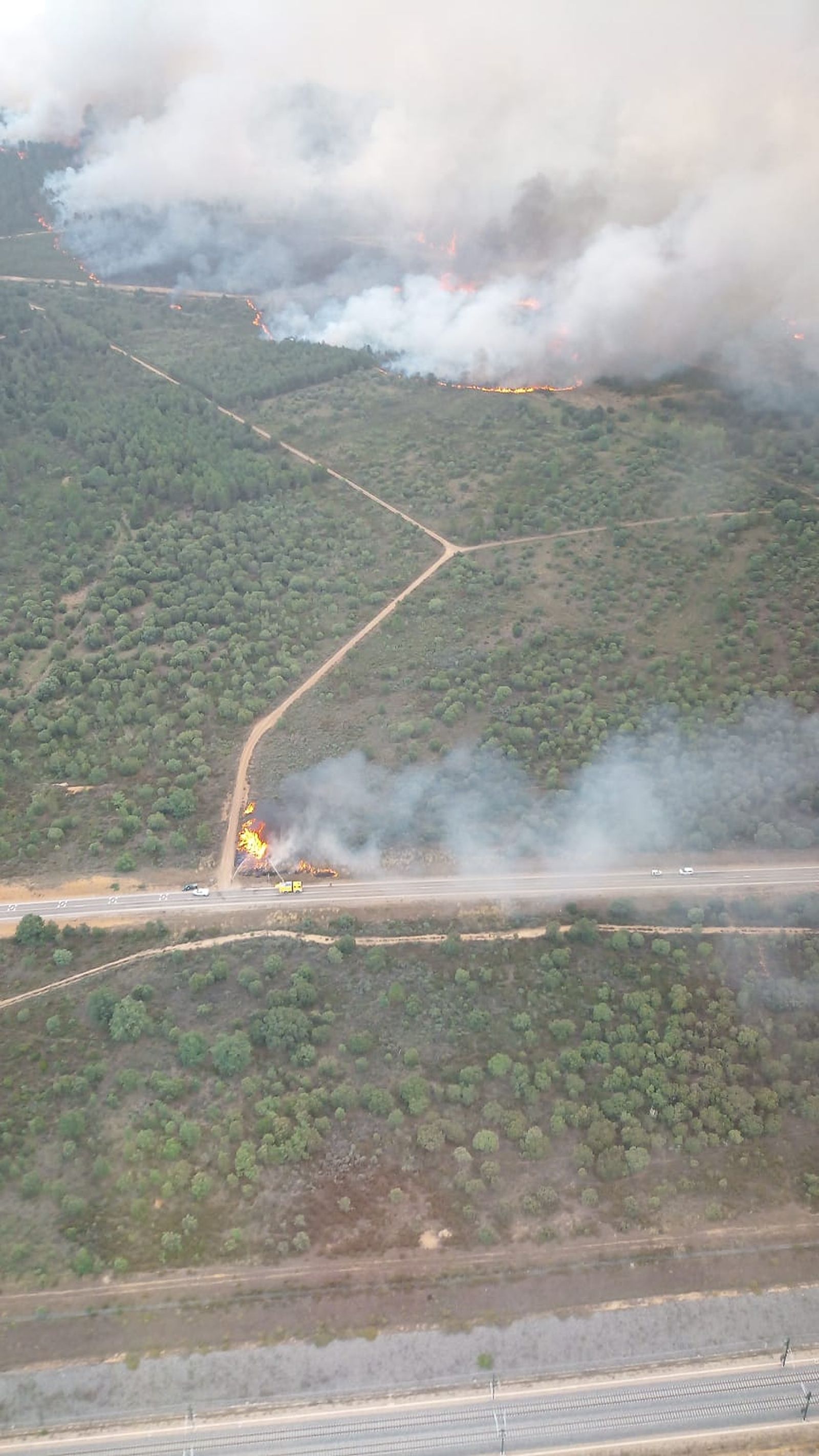 Incendio forestal en Ferreras de Abajo