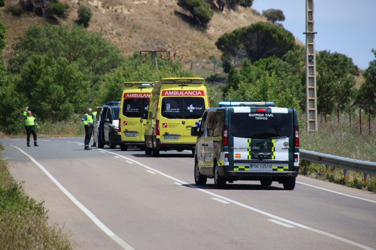 Accidente de tráfico en la carretera de Aldealengua. Foto de archivo