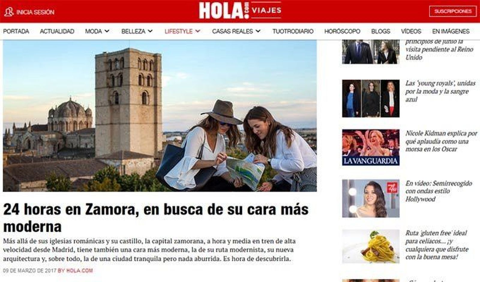 La prestigiosa revista ‘¡Hola!’ muestra a sus lectores los encantos de Zamora