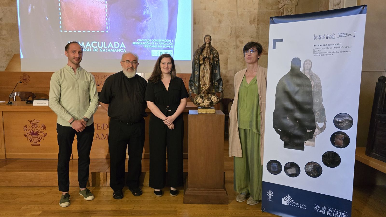 Presentación de la restauración de una talla de la Inmaculada Concepción de la Catedral de Salamanca