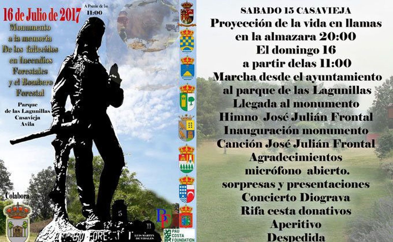 Las BRIF honran a las víctimas y profesionales que fallecieron en incendios forestales