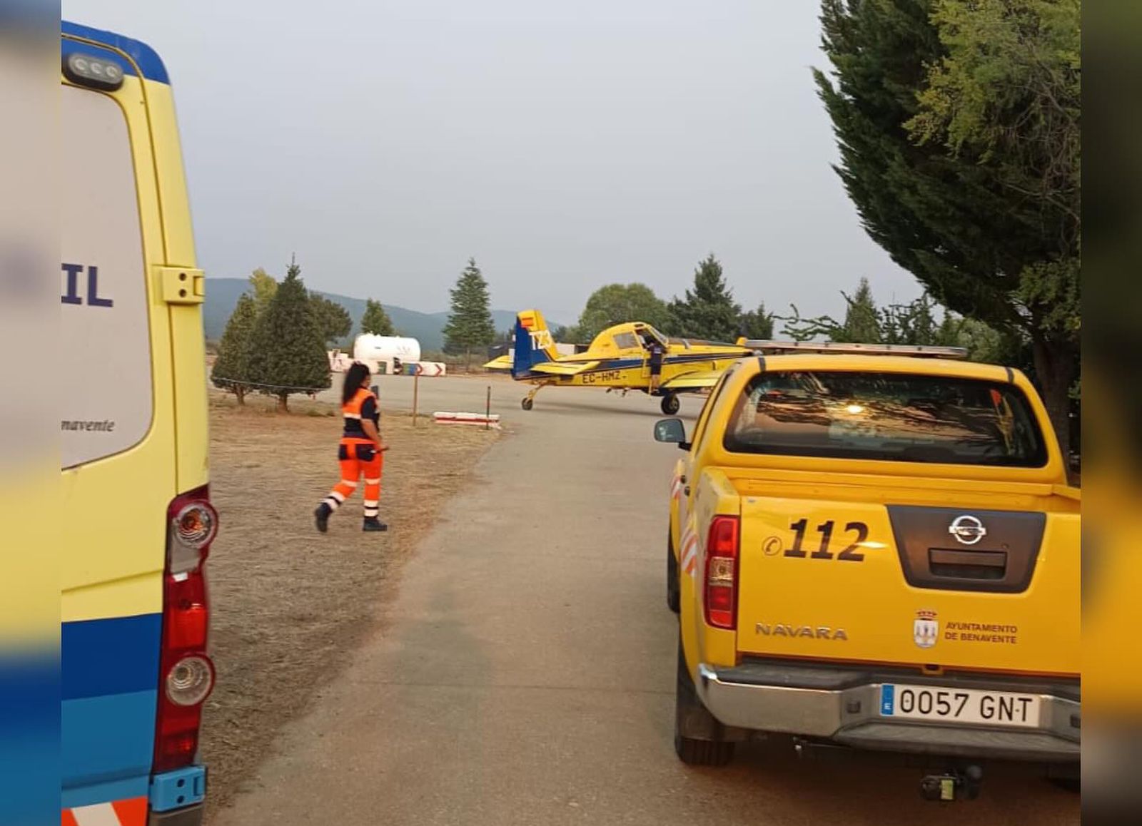 Protección Civil de Benavente en los incendios de Zamora