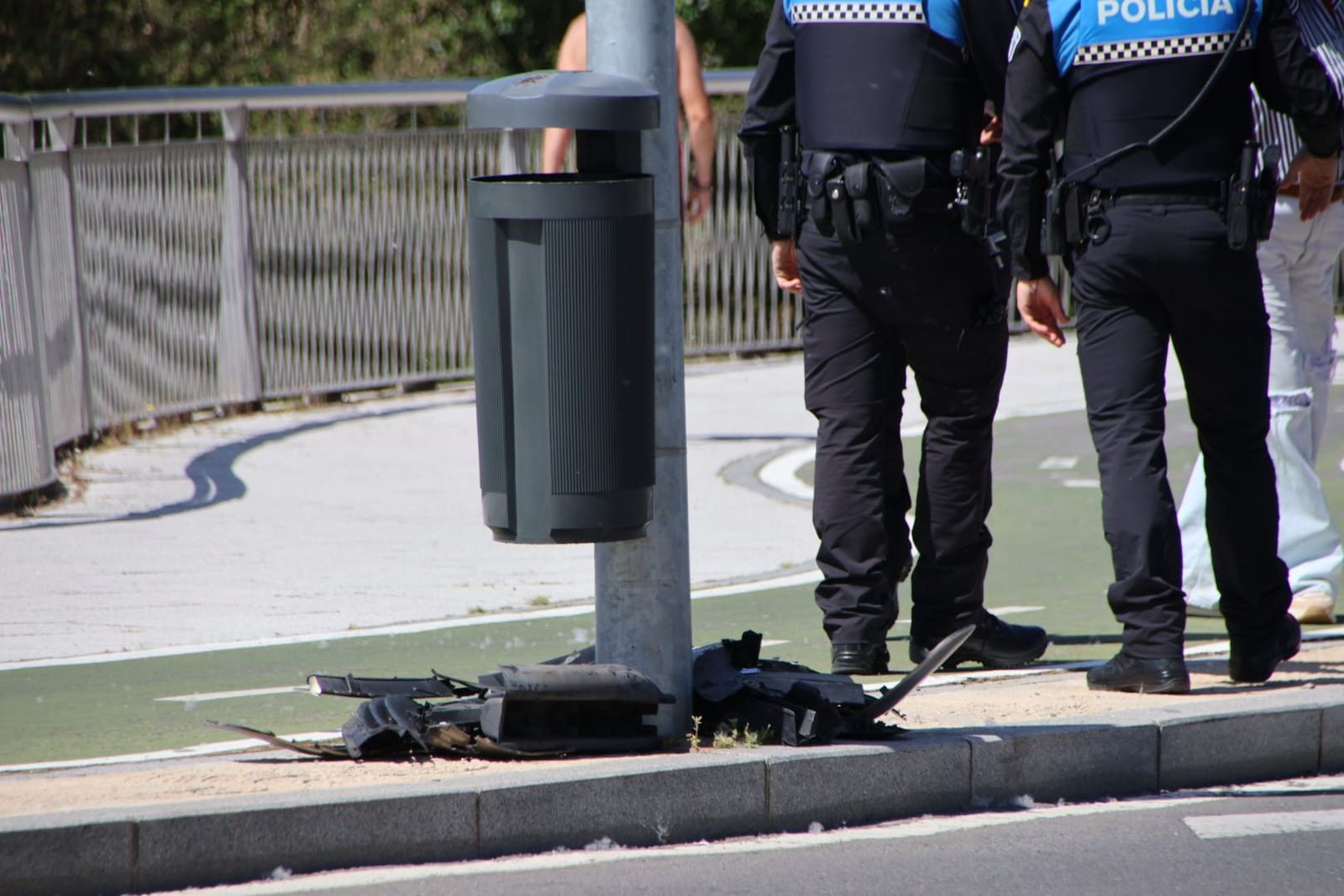 Accidente en el paseo de la Transición