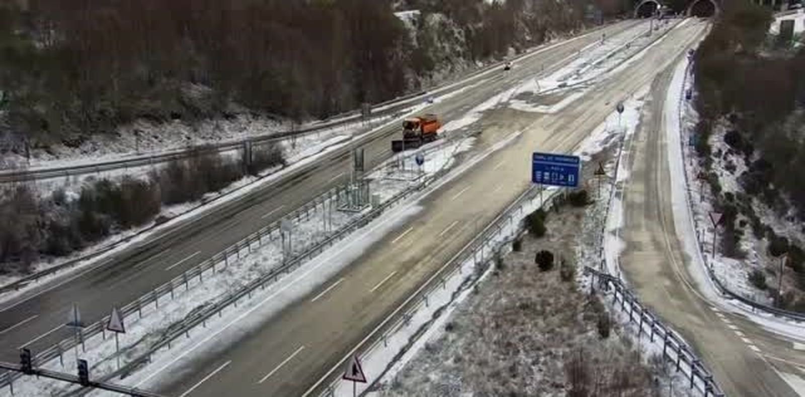 La A 52 a primera hora de este martes