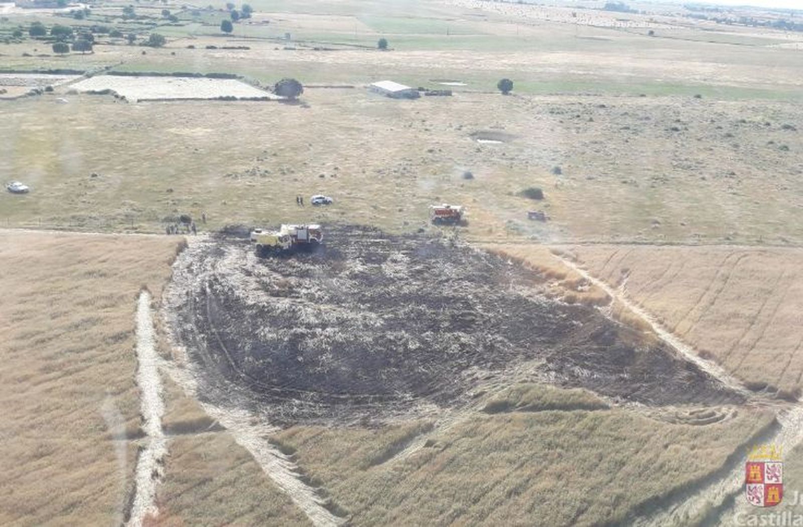 Incendio forestal en Moronta. Foto Junta Castilla y León
