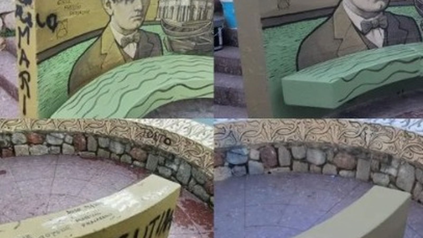 Imagen del mural restaurado