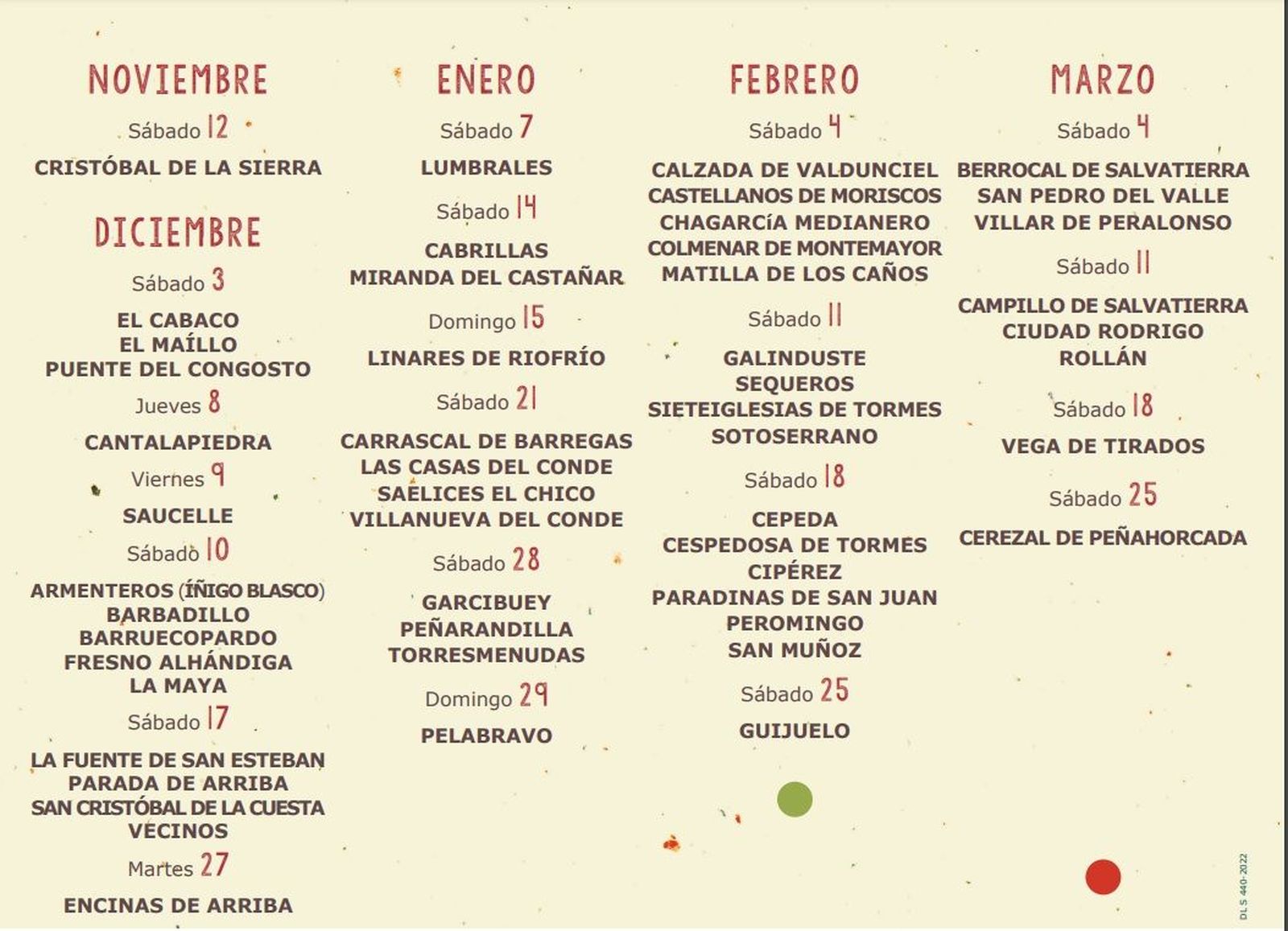 Programa matanzas populares 2022 2023