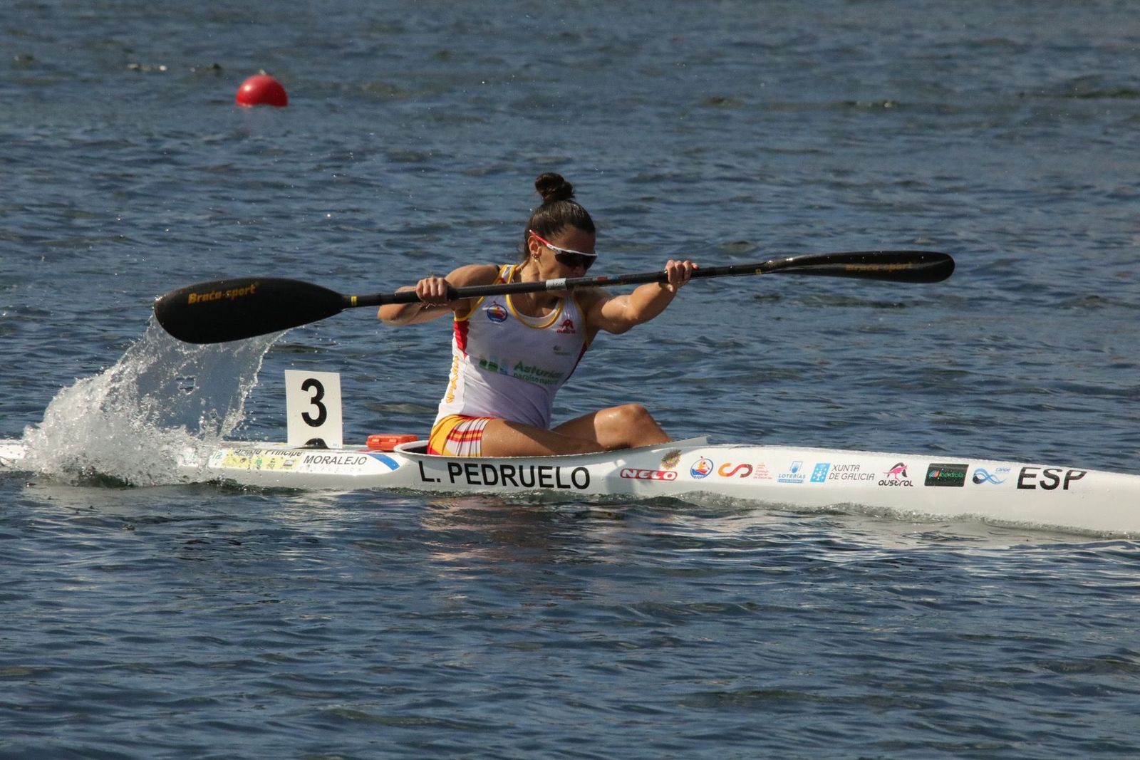 Laura Pedruelo, piragüista zamorana compitiendo en el Mundial. Archivo.
