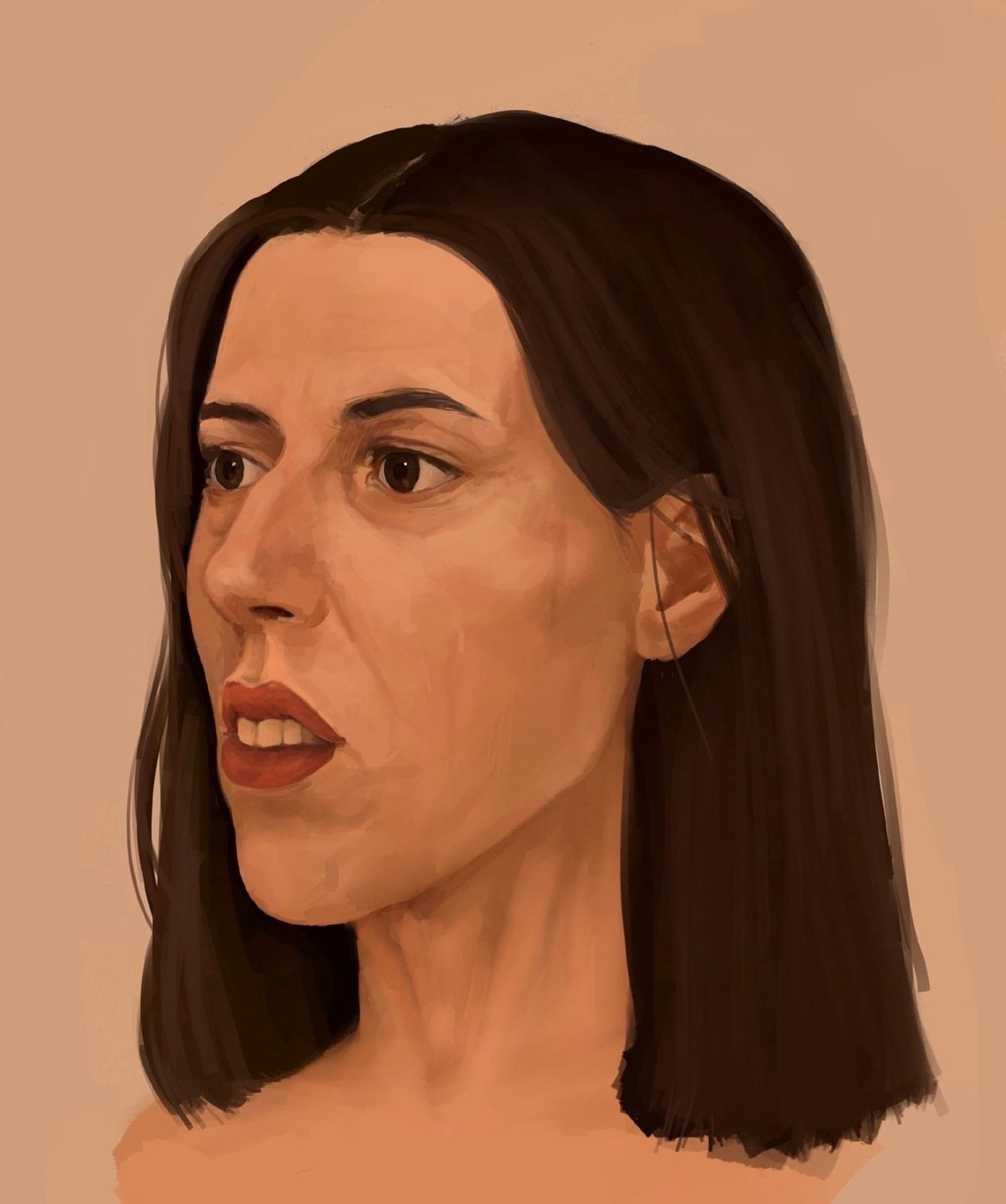 Retrato robot de la apariencia que podría tener la mujer según la reconstrucción forense