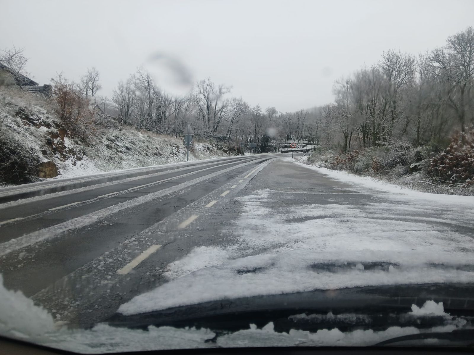 Nieve en la provincia de Salamanca este lunes 9 de marzo