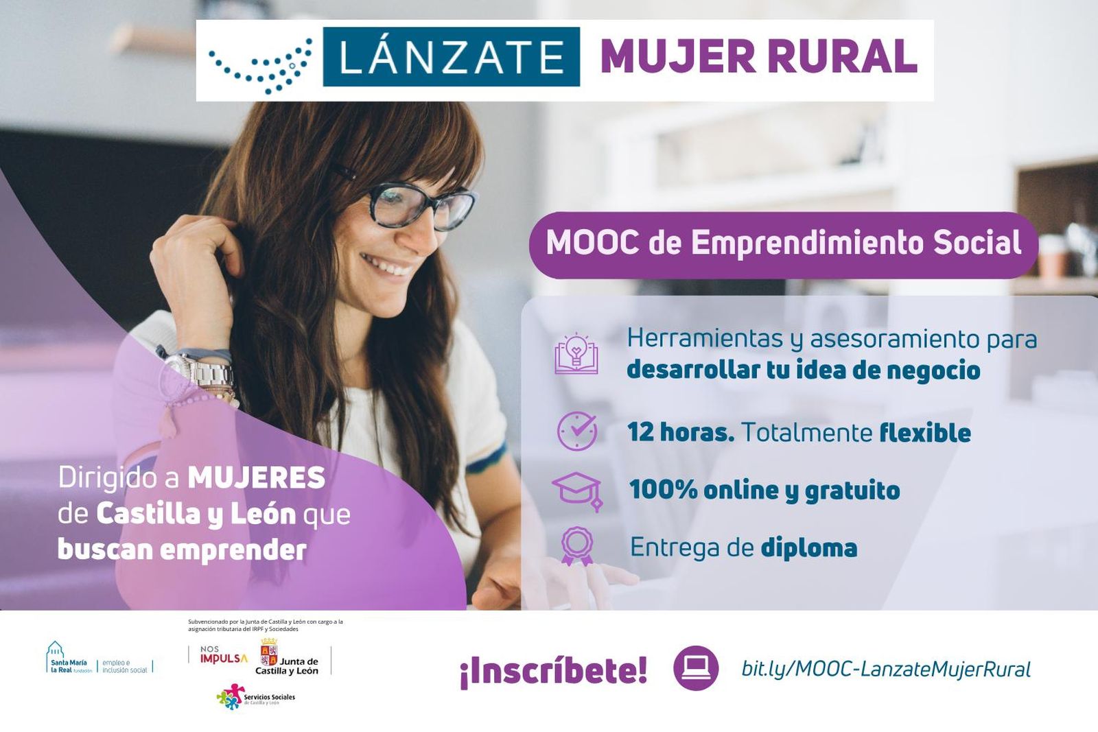 Cartel MOOC LÁNZATE MUJER RURAL Cartel MOOC LÁNZATE MUJER RURAL