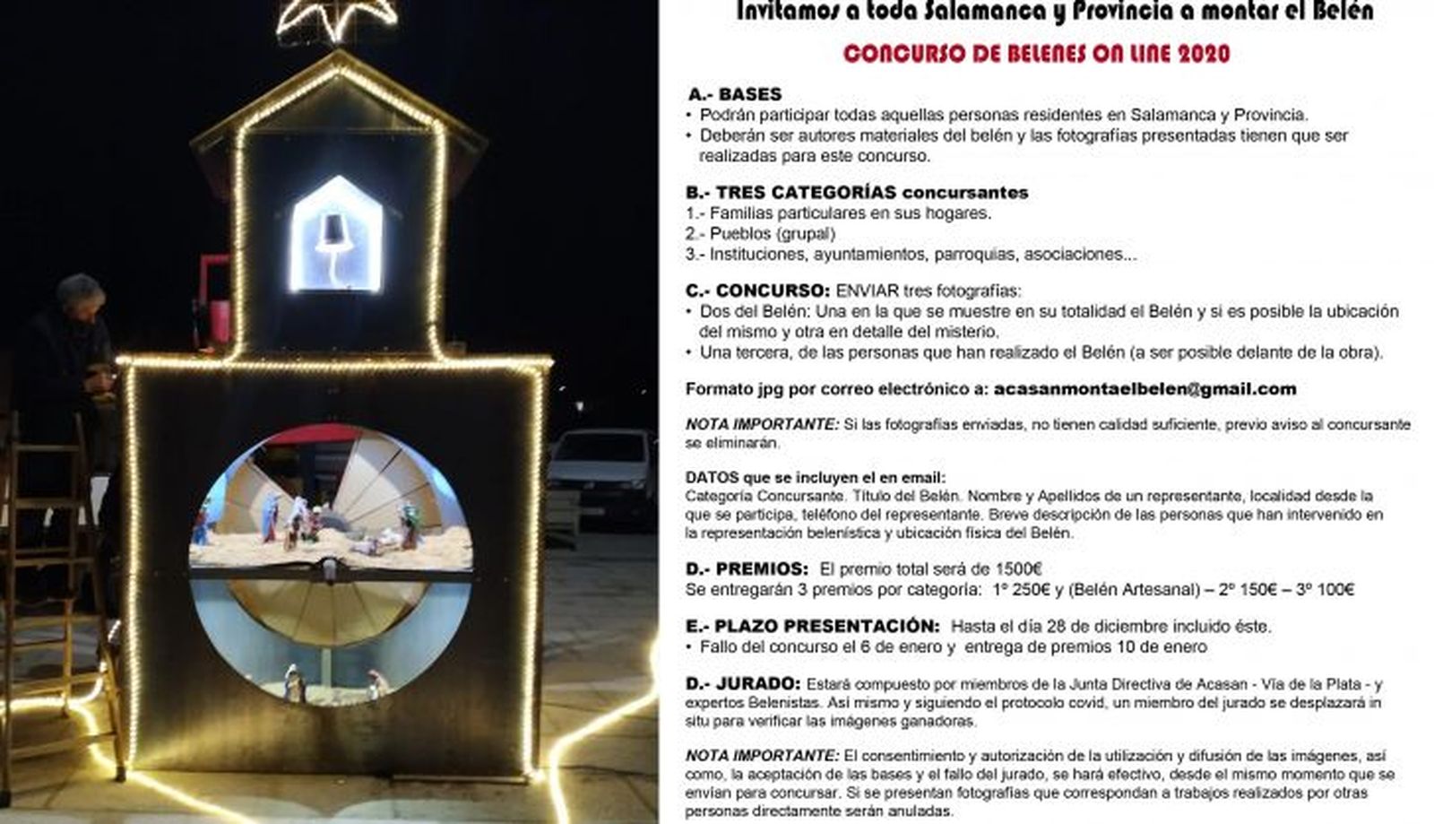 Cartel del concurso de Belenes de Acasan