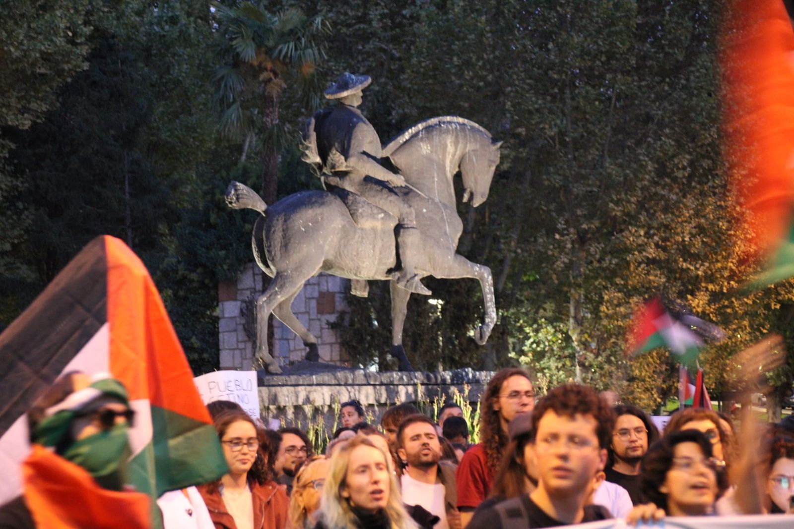 Medio millar de personas se manifiestan en Salamanca en apoyo a Palestina y la flotilla
