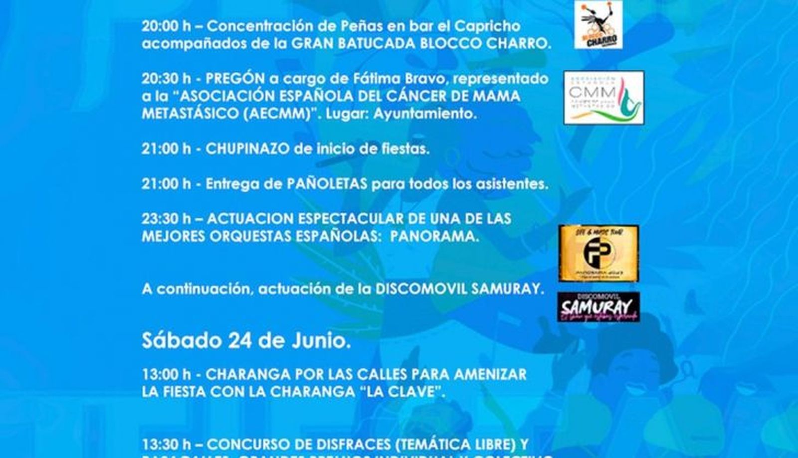 Programa de fiestas de San Juan de Castillanos de Villiquera