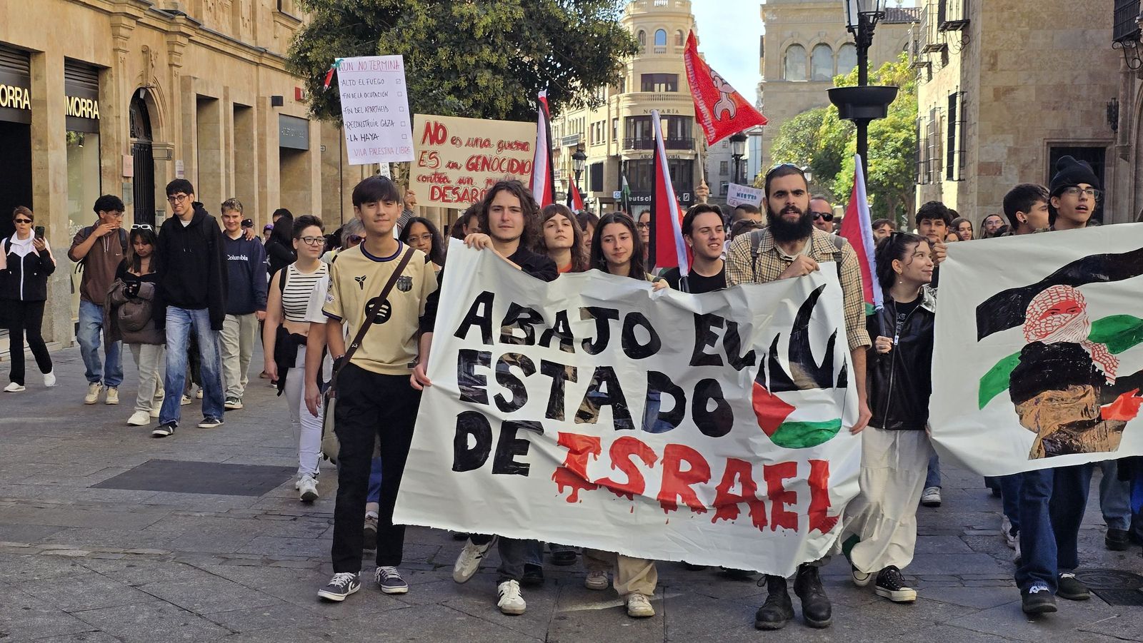 Manifestación por Palestina en Gran Vía