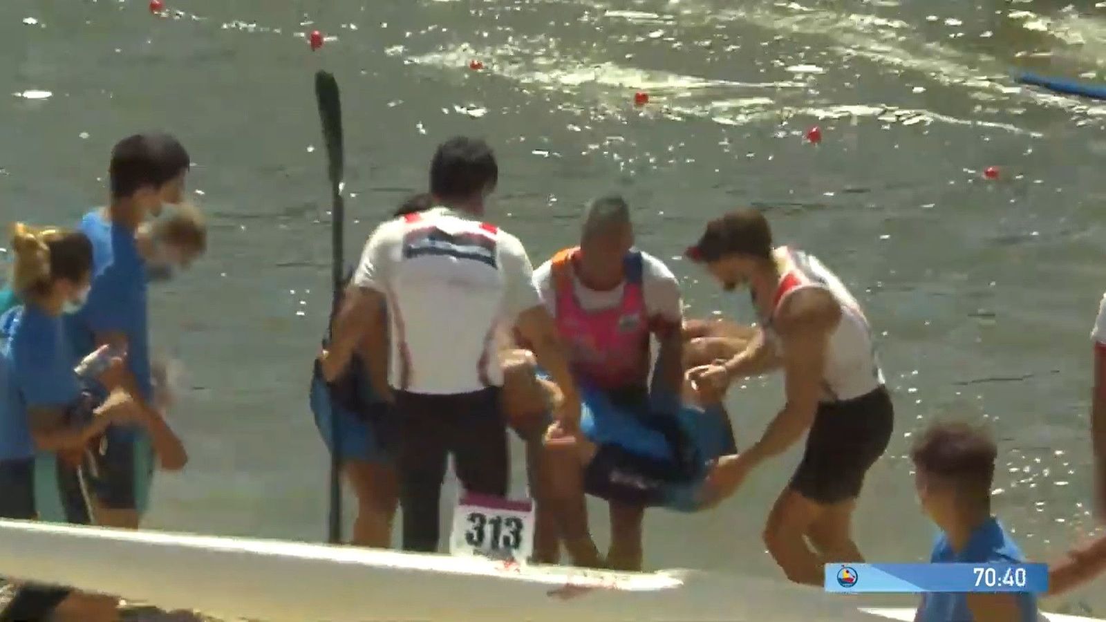VÍDEO | El piragüista zamorano Emilio Merchán le salva la vida a un palista que se había desmayado en el agua