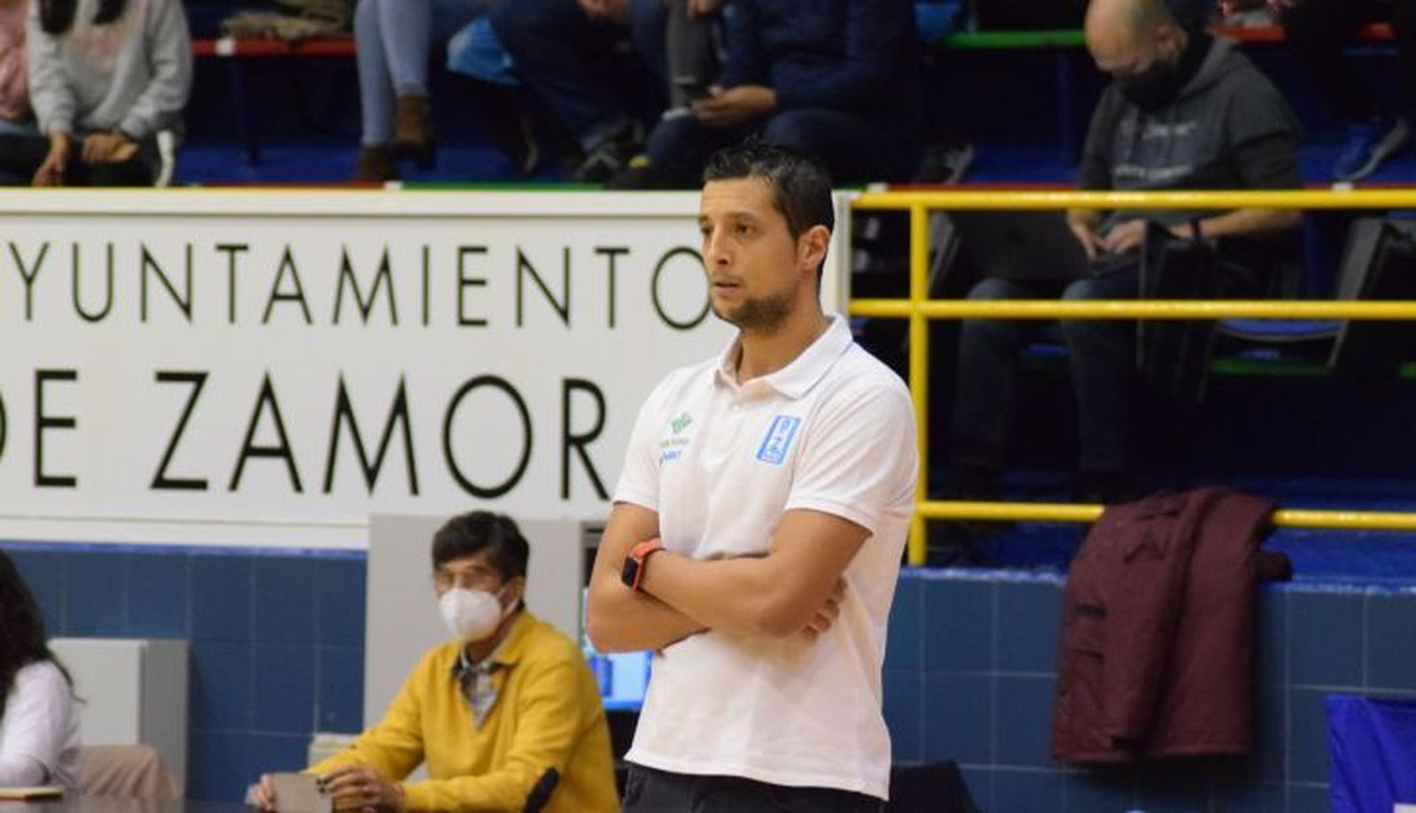 Saulo Hernández durante el partido