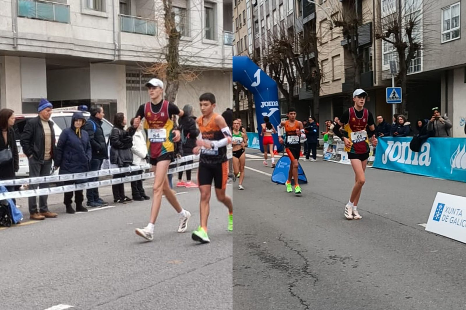 Iván Bueno, en diferentes momentos de la prueba