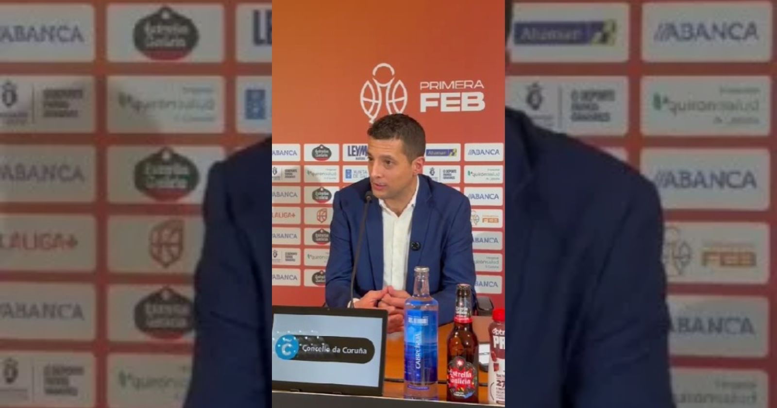 Saulo Hernández en la rueda de prensa post partido