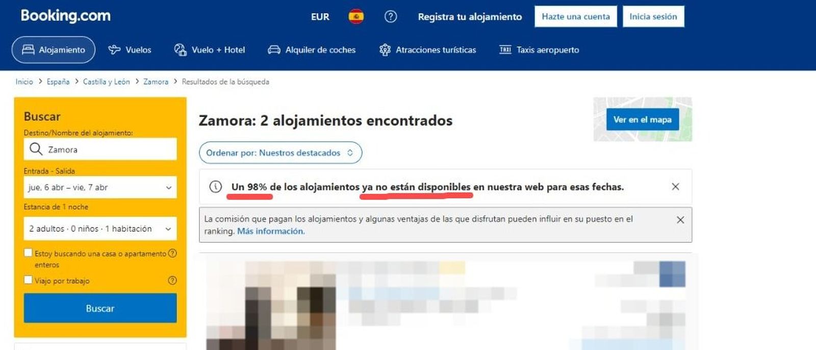 Imagen de la plataforma Booking