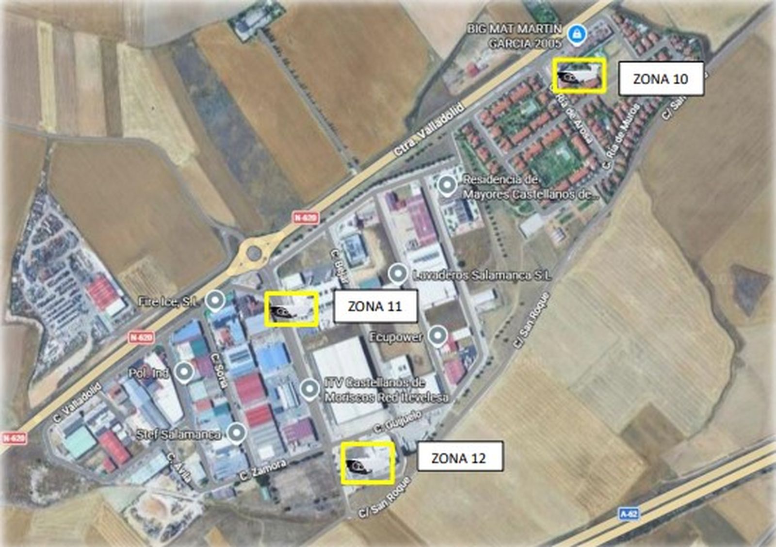 Plano cámaras Lares, Castellanos
