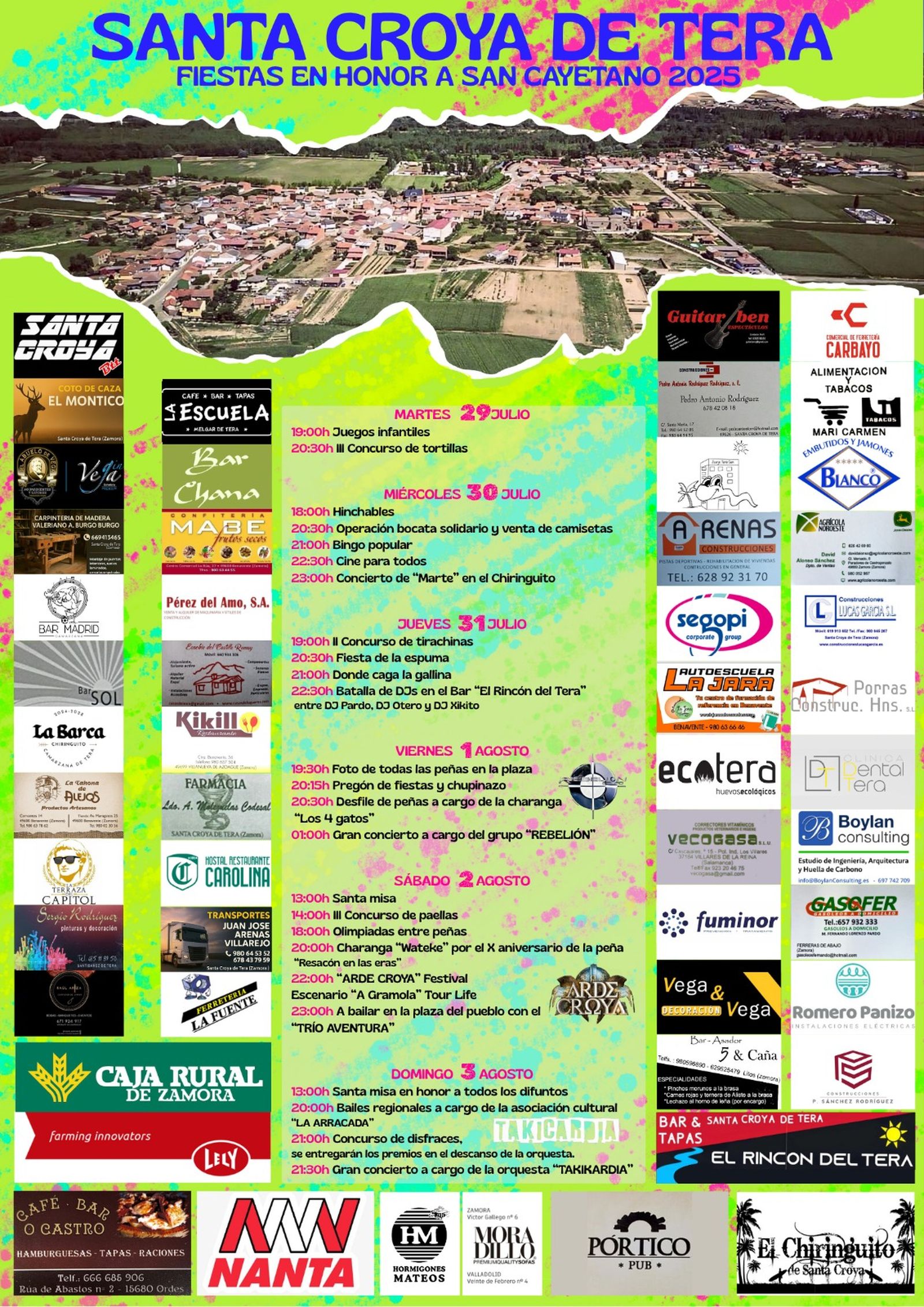 Cartel de fiestas de Santa Croya de Tera 2025